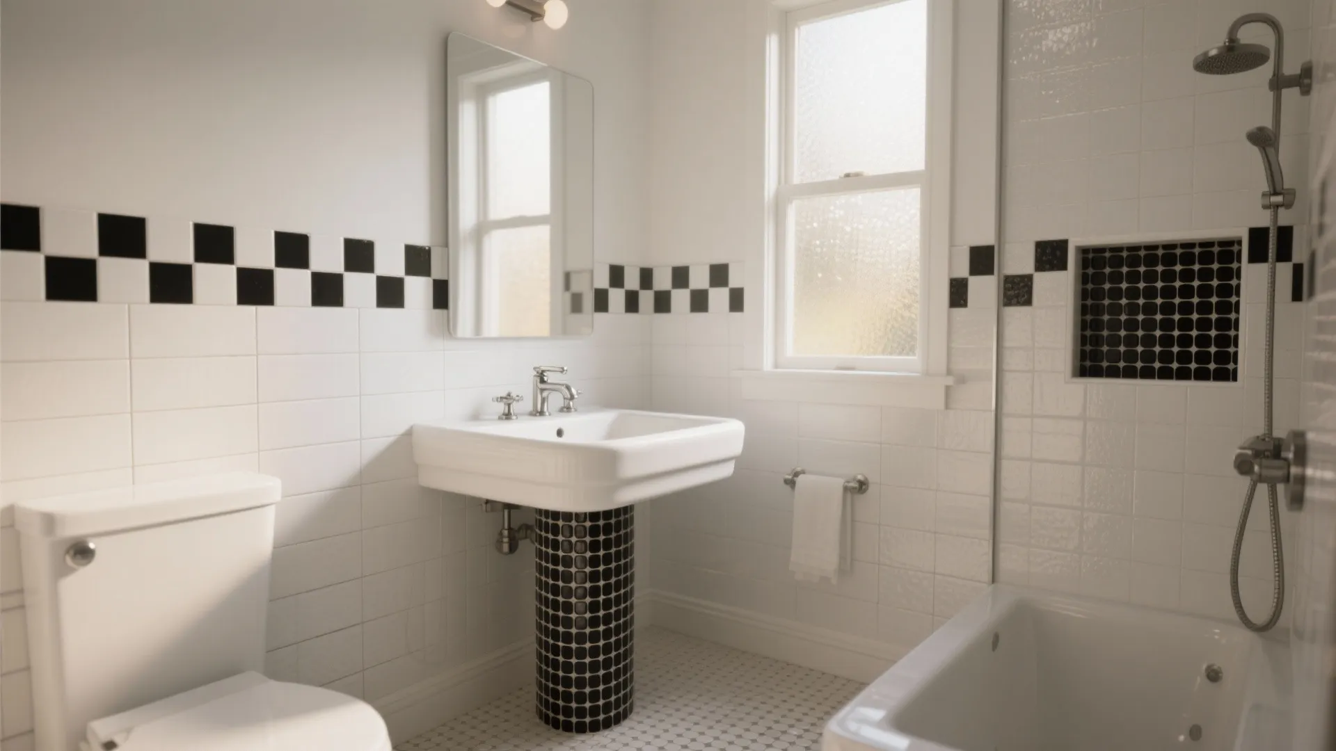 Black & White Penny Tile Bathroom Ideas (5 Ways): Small bathroom, bold statement: five penny tile design inspirations I’ve used and tested