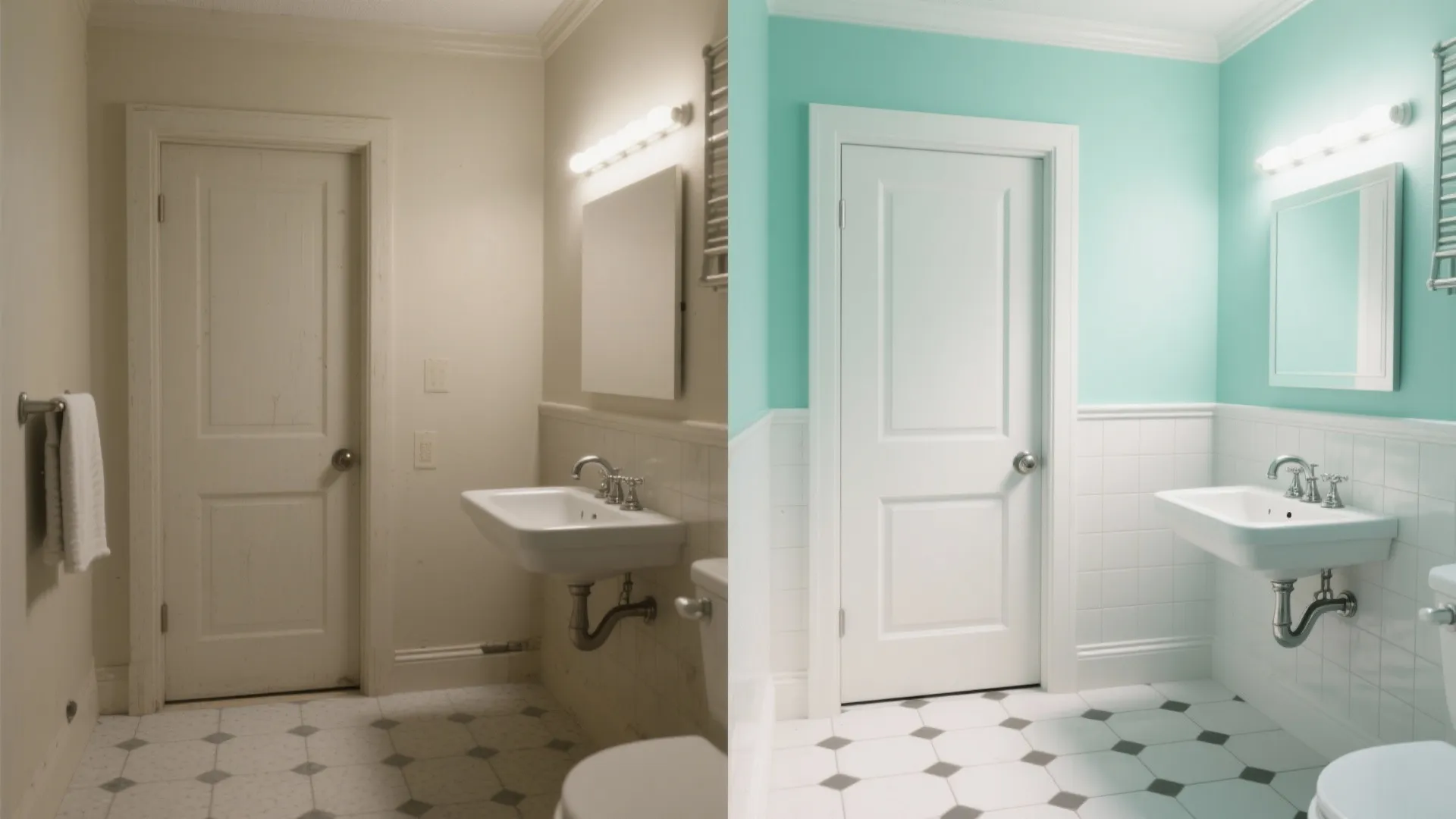 2. Peppermint Paint + Glossy Trim