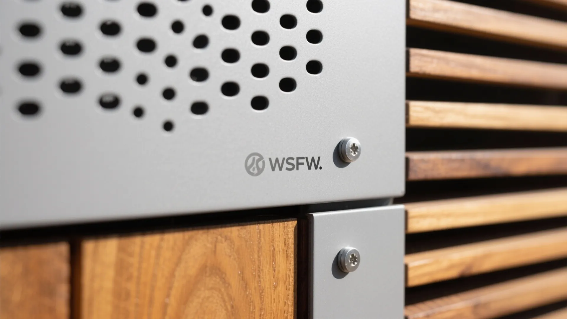 Perforated Metal and Timber Slats for Light and Air