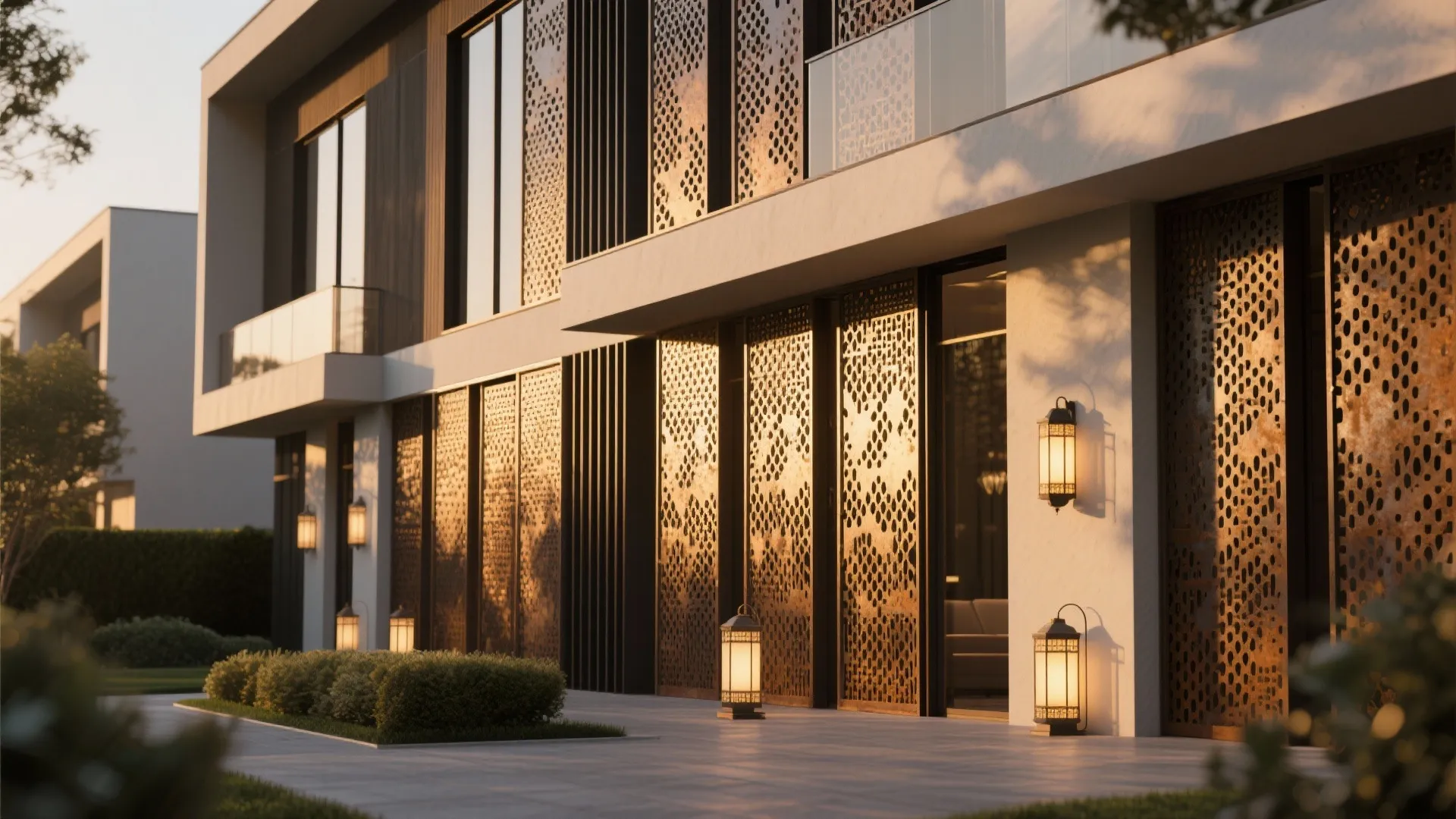 Perforated Metal Screens and Shadow Play