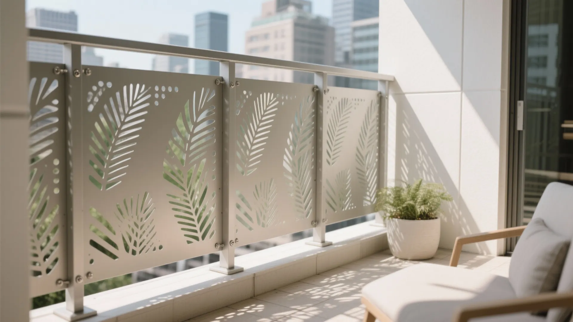 Perforated or Laser-Cut Metal for Privacy + Airflow