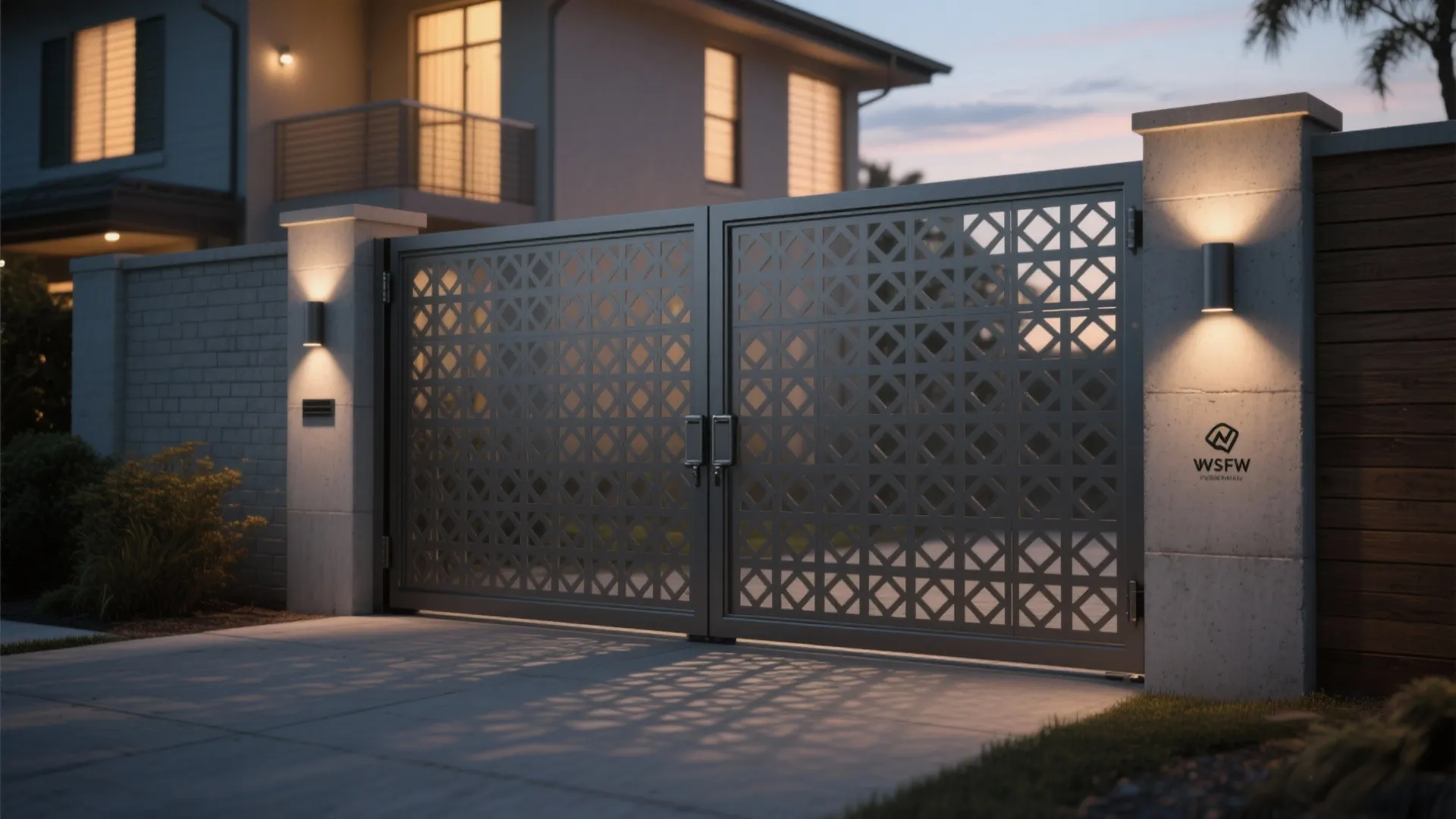 Perforated Metal Gate for Privacy and Airflow