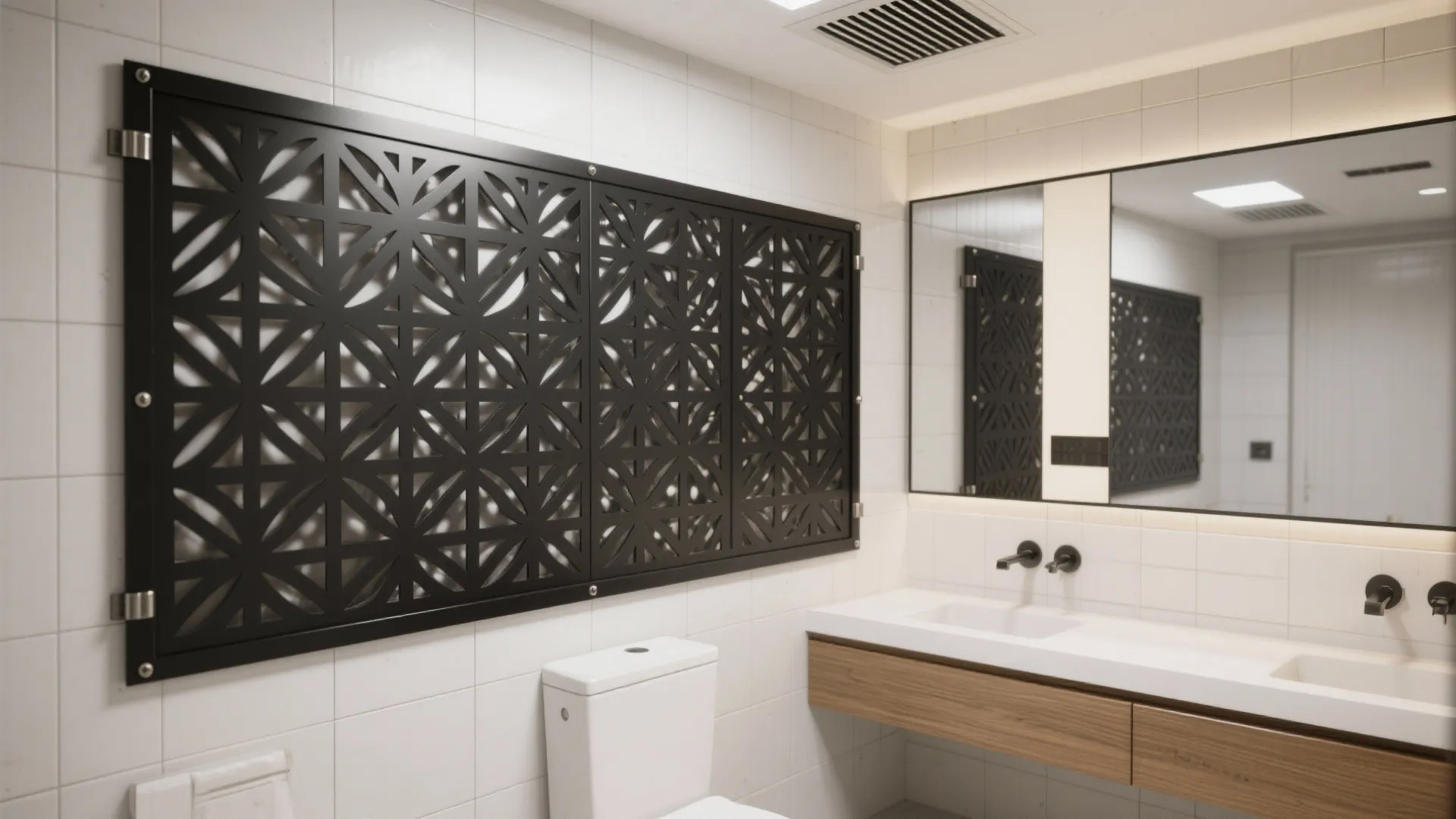 Decorative perforated panels with calculated airflow