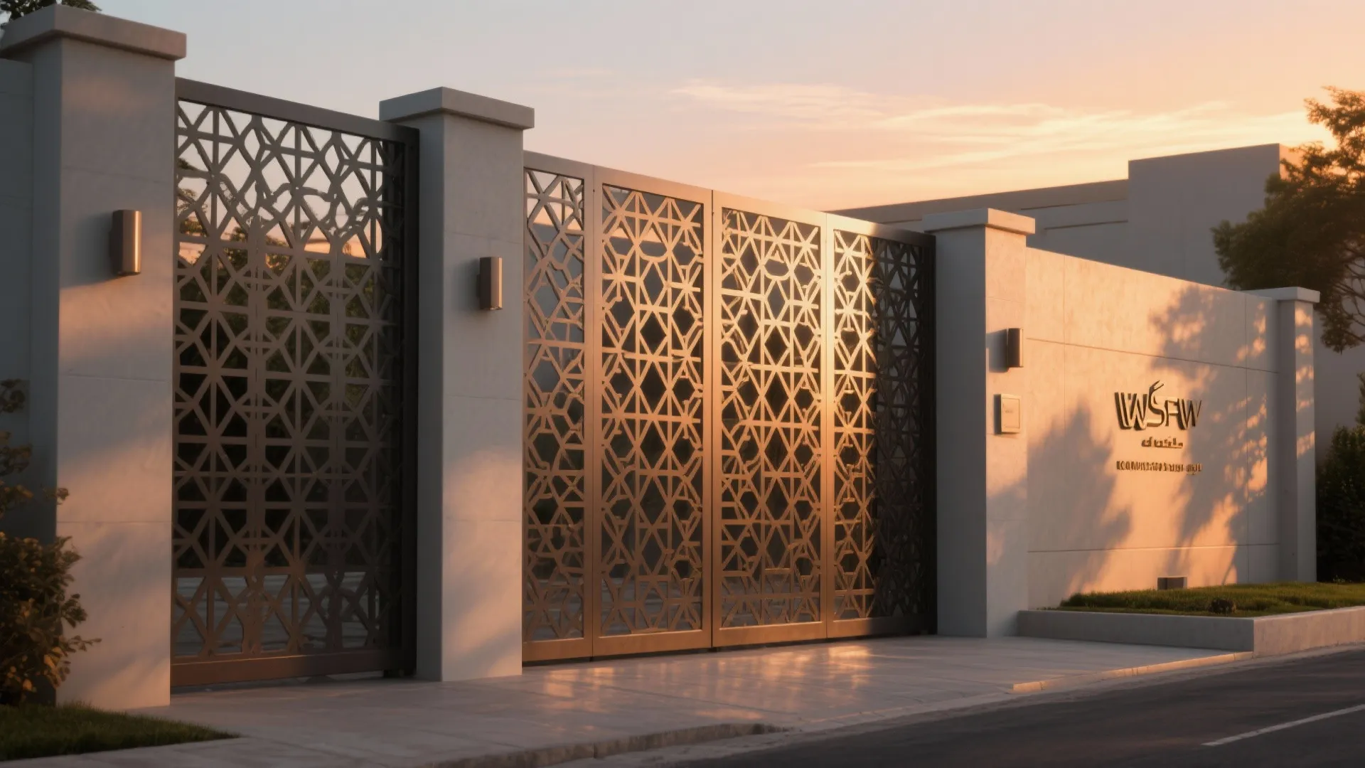 2) Laser-Cut Perforated Panels for Light and Privacy