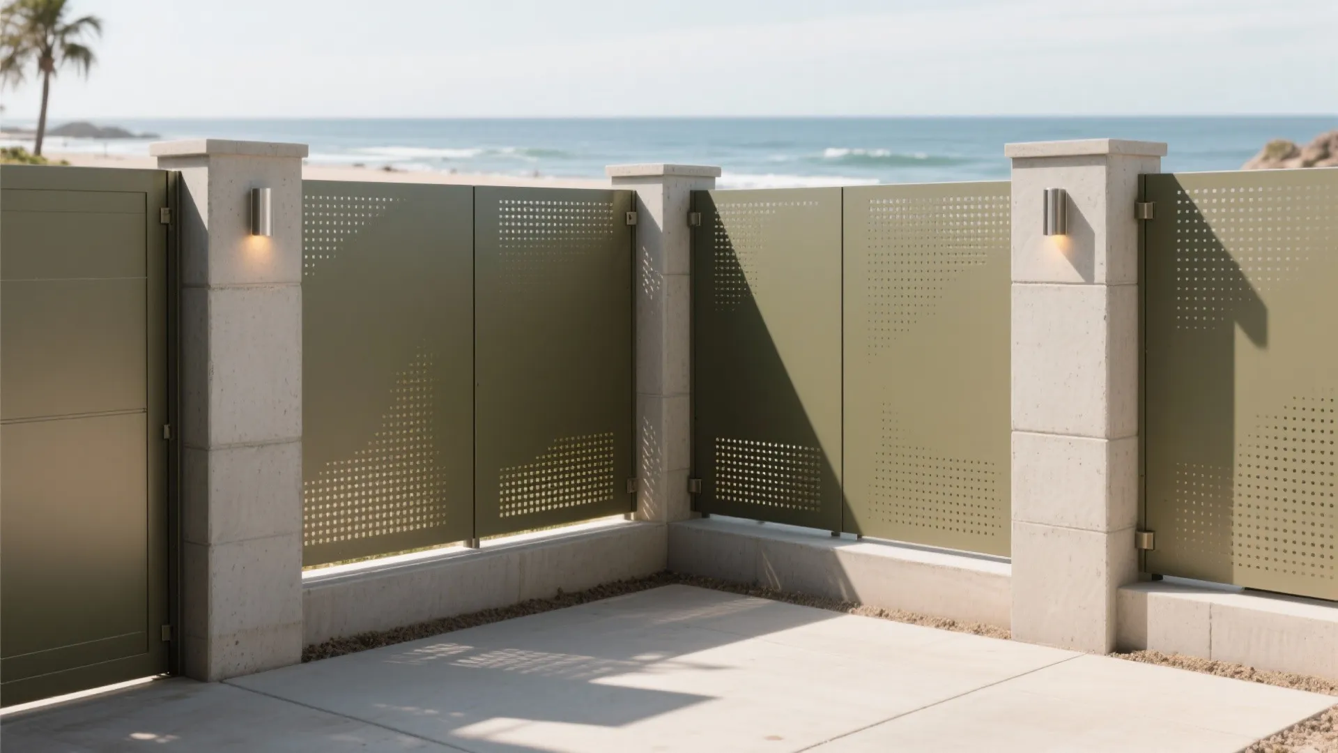 2) Perforated Metal Screens for Breeze and Privacy