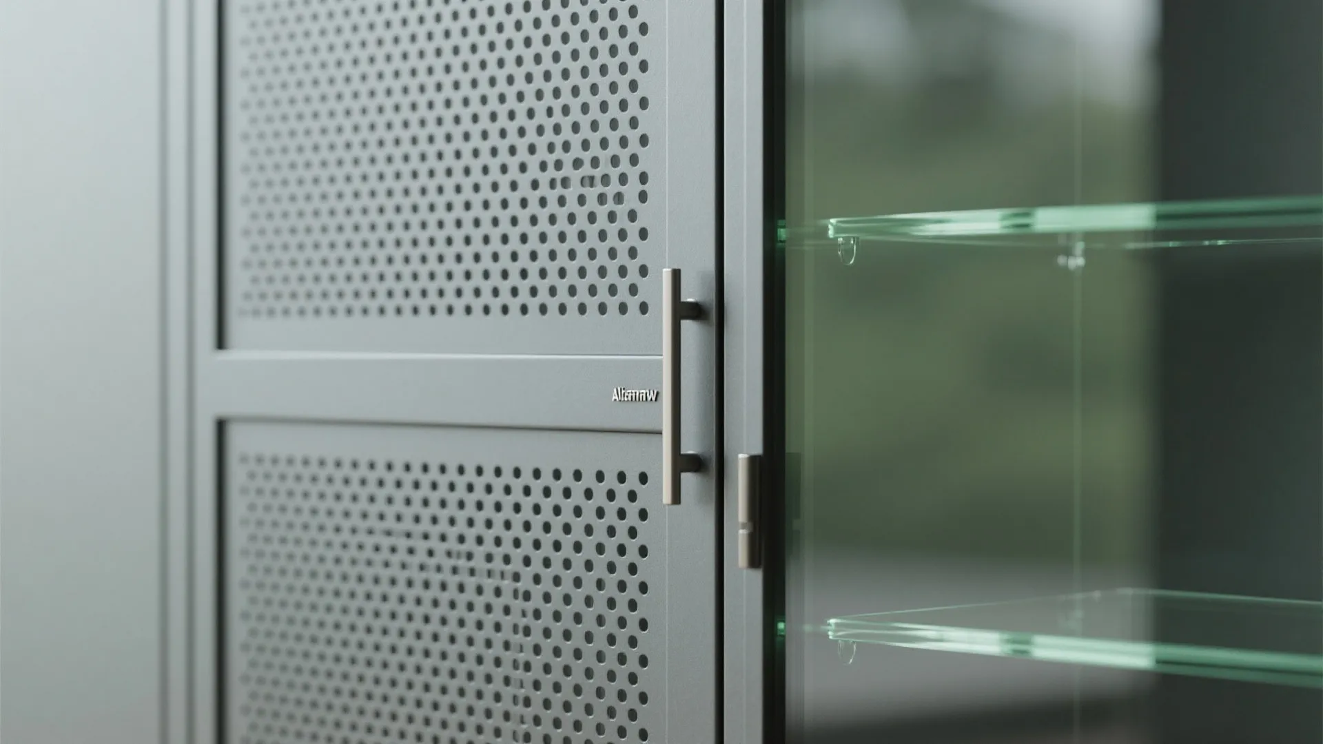Perforated and Glass-Front Steel Almirah for Ventilation and Display