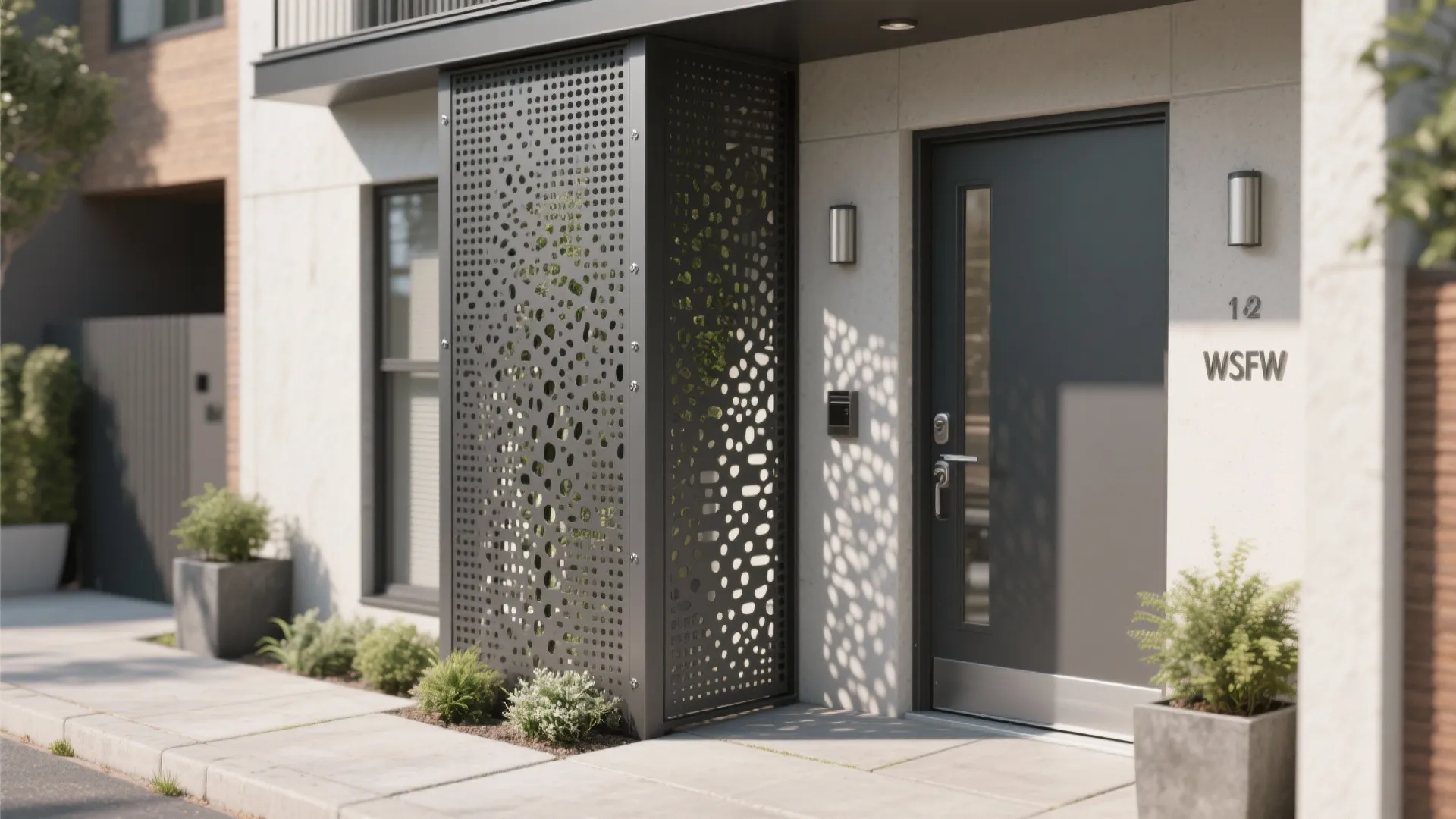 Privacy with perforated screens