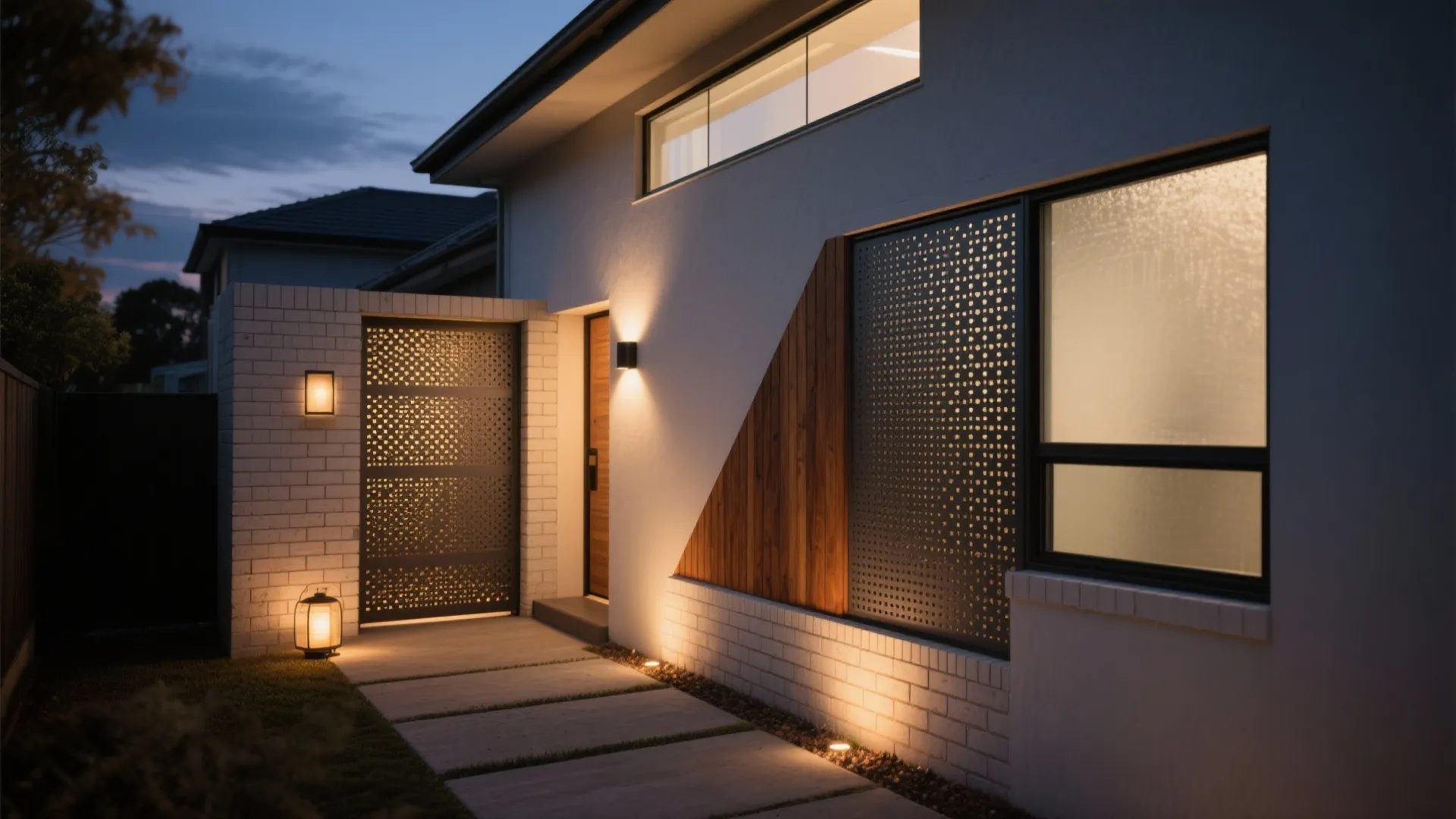 Perforated screens and privacy windows