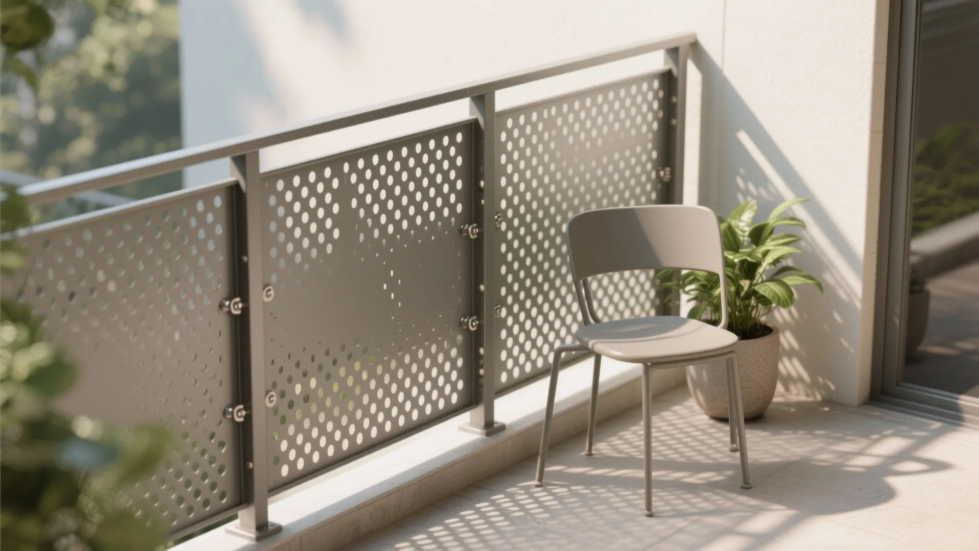 Perforated Steel Panels for Breezy Privacy