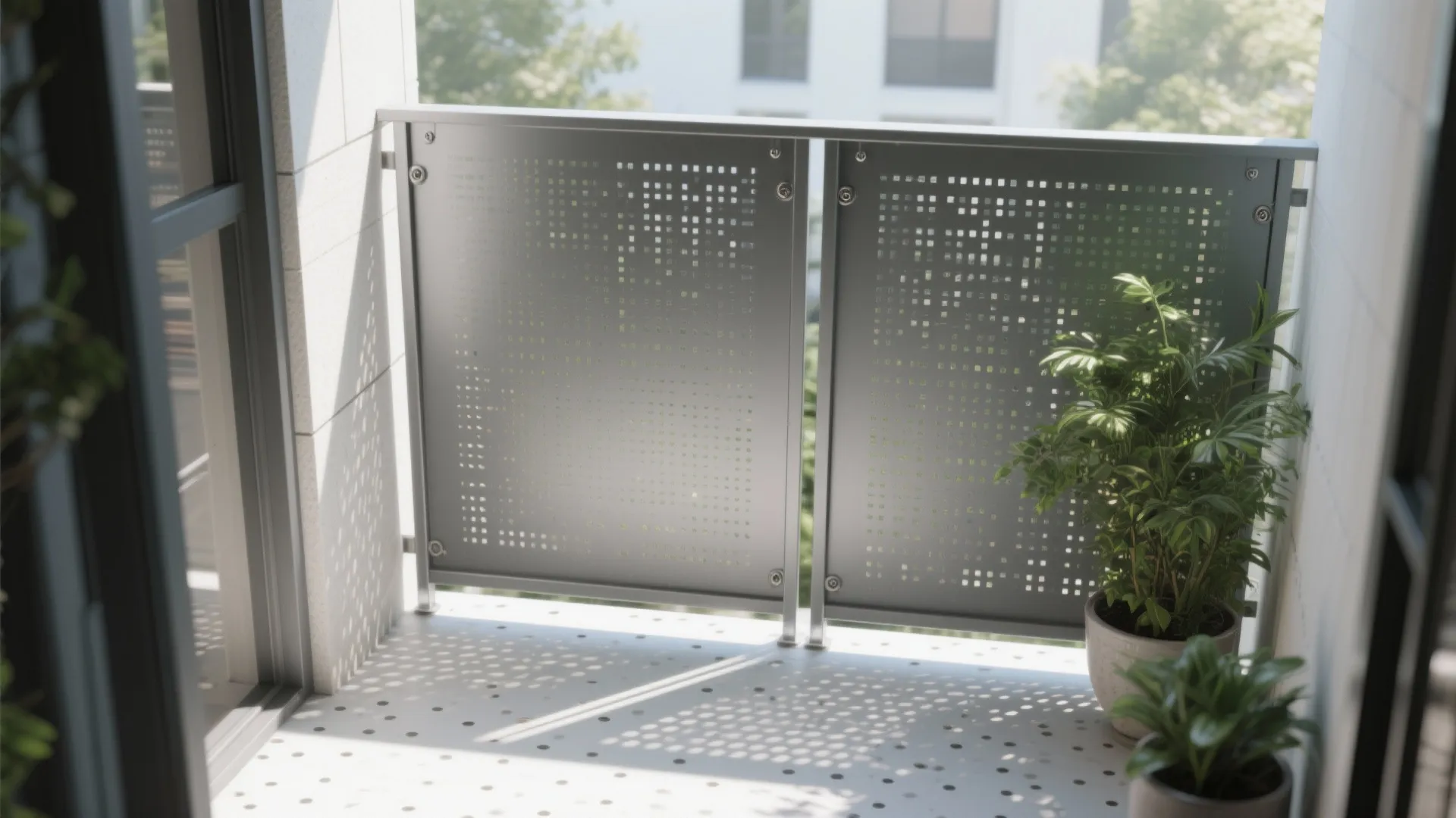 2) Perforated Panels for Privacy and Breeze