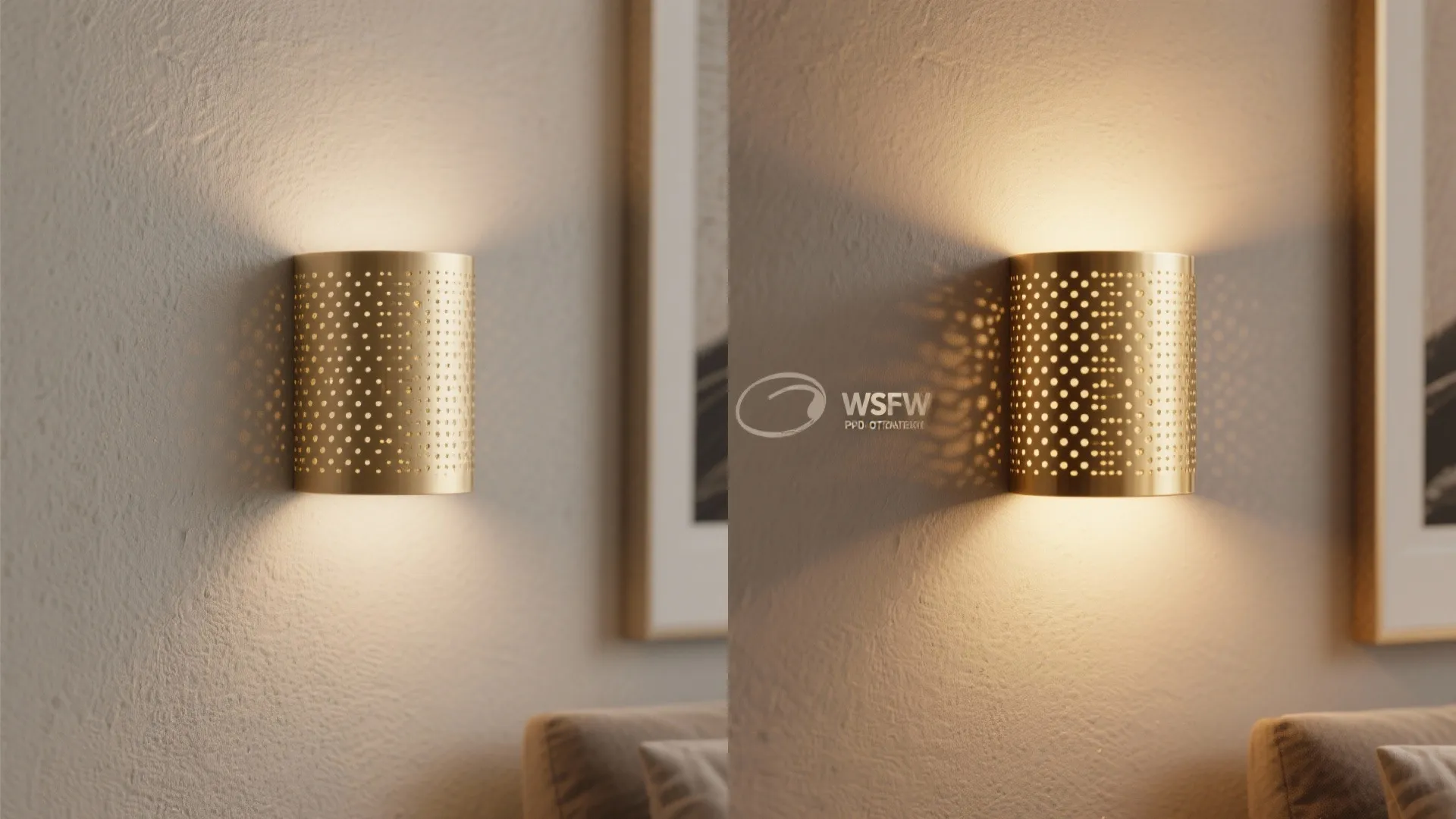 Metal Mesh or Perforated Shades for Patterned Glow