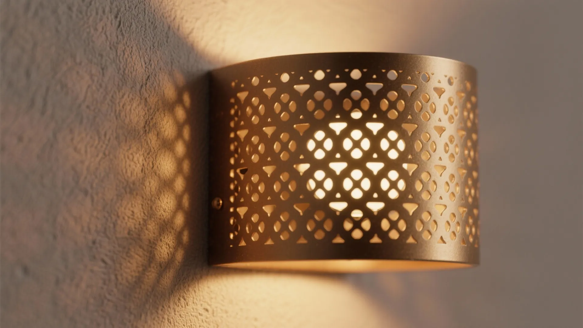Metal Mesh or Perforated Shades for Patterned Glow