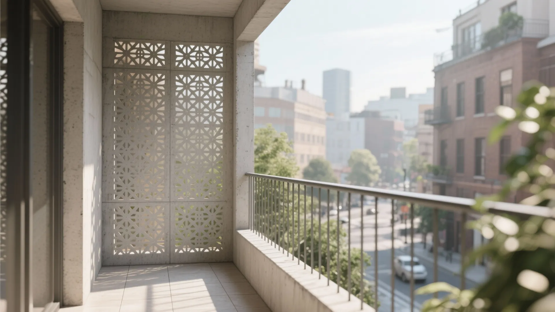 Perforated Concrete Panels as Baluster Alternatives