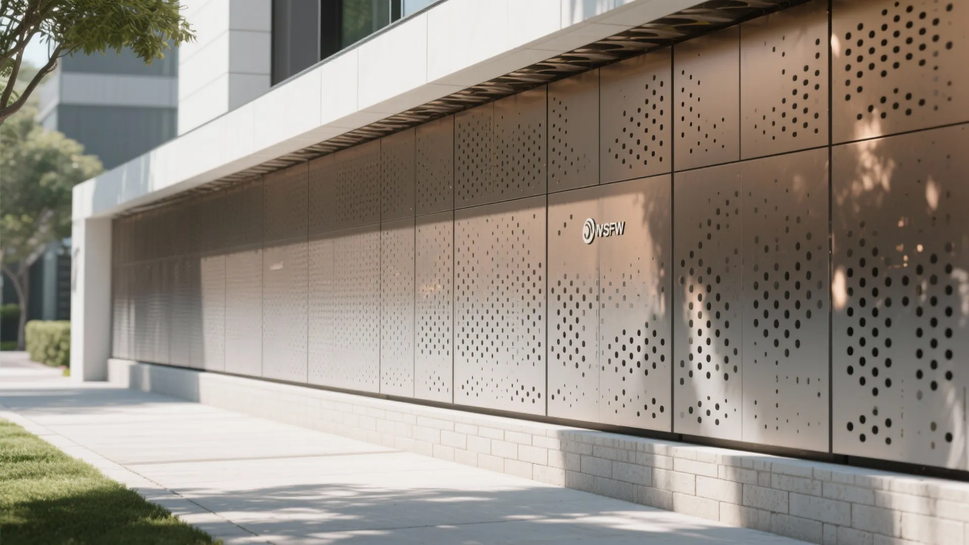 Perforated Metal Panels with Gradient Patterns