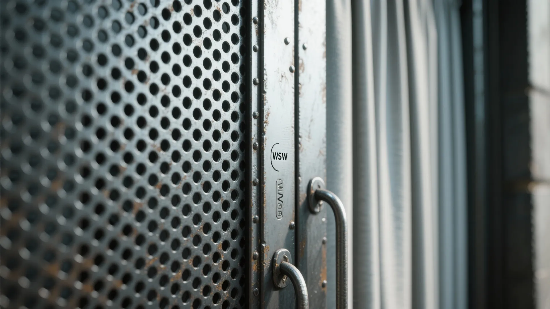 4. Perforated metal doors for ventilation and visibility