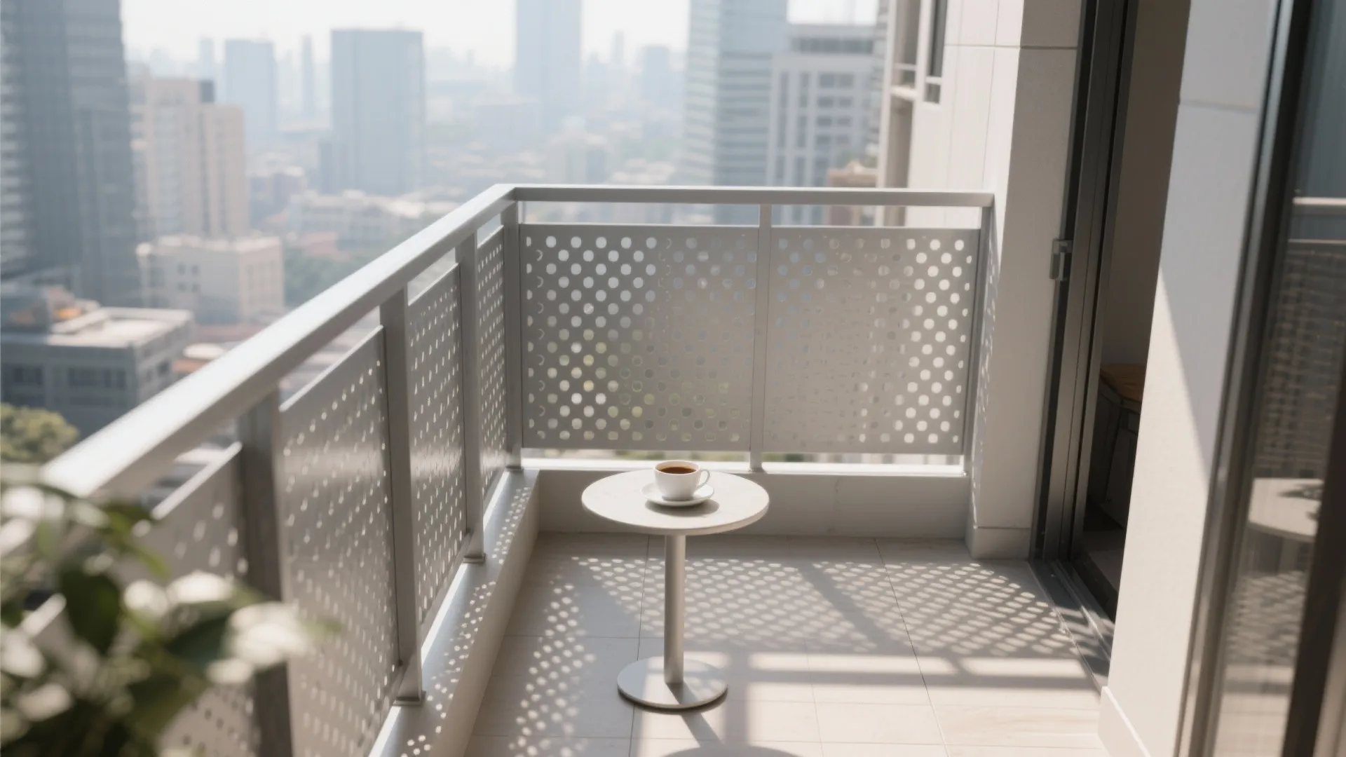 Perforated metal screen drop wall