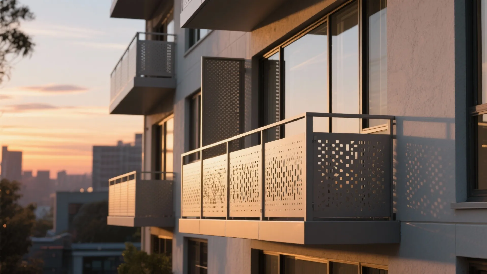 Patterned Facade Panels and Light Play