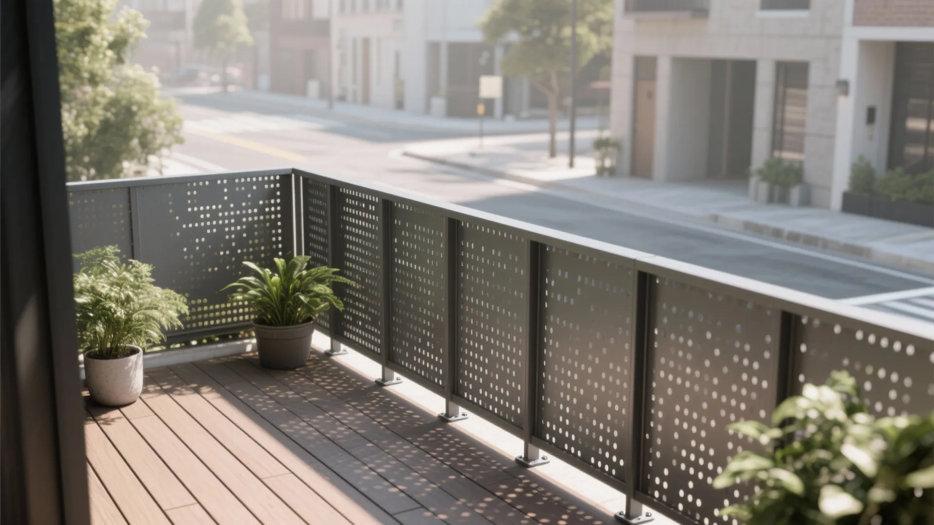 Perforated Steel Screens for Privacy and Shade