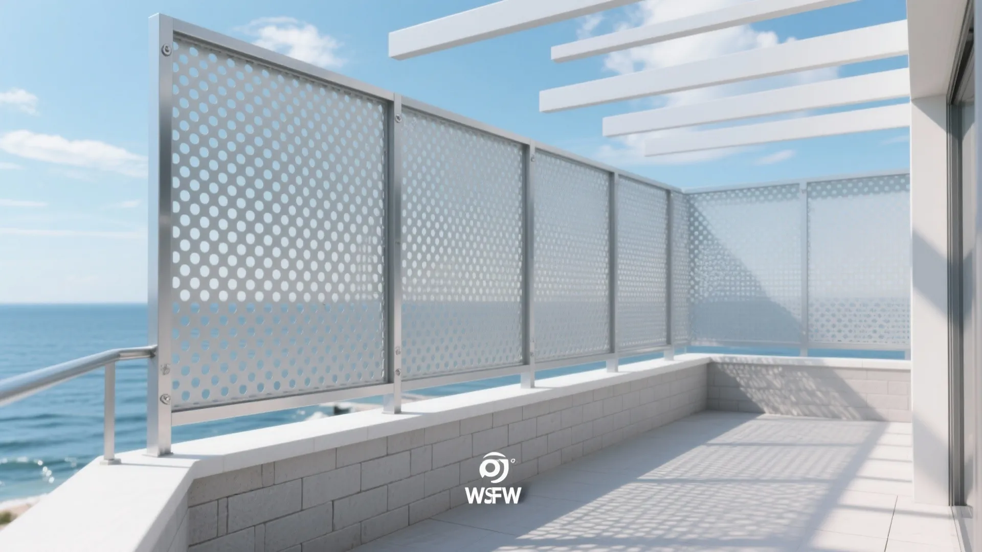 Perforated parapet screens that breathe