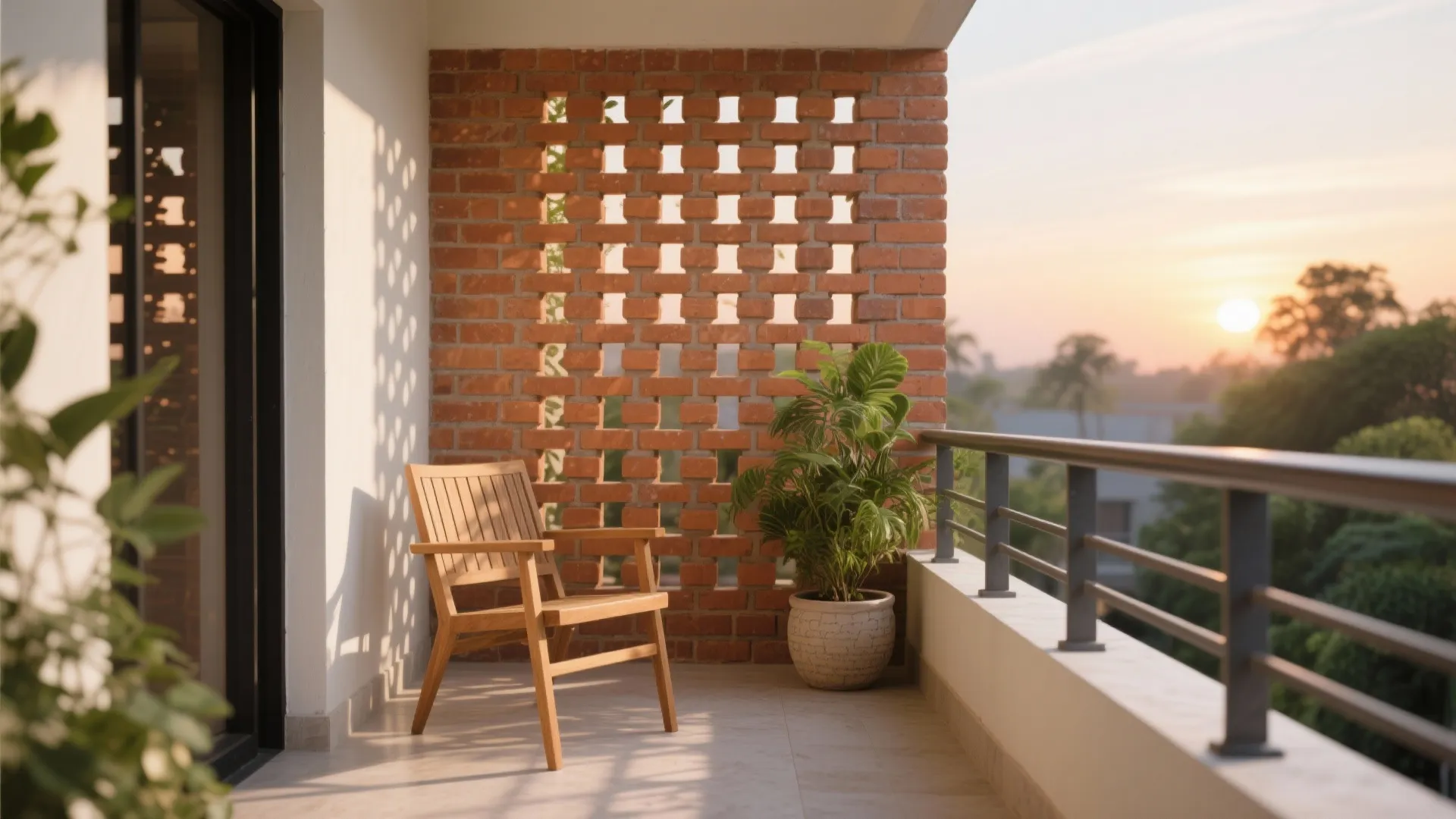 Perforated Brick Screens for Privacy and Airflow