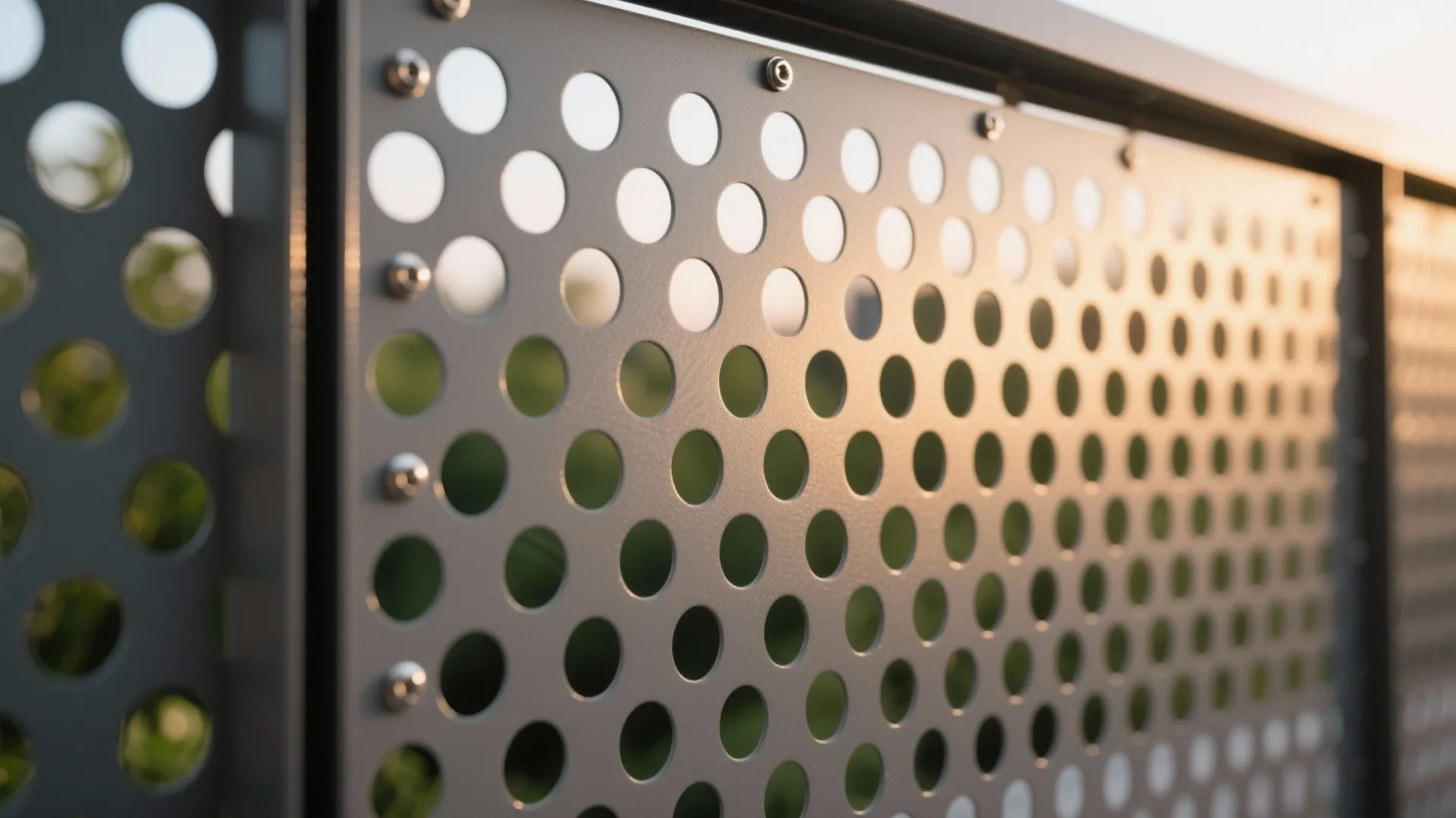 Shade and privacy: fabric, bamboo, and perforated metal