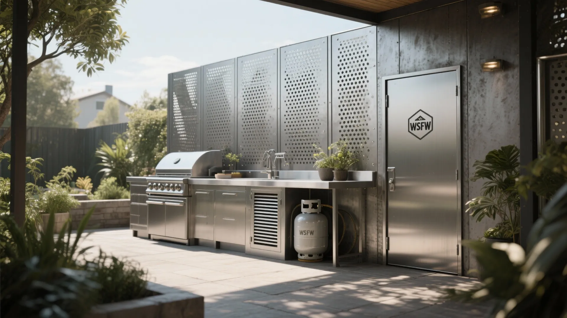 2. Stainless with Perforated Panels