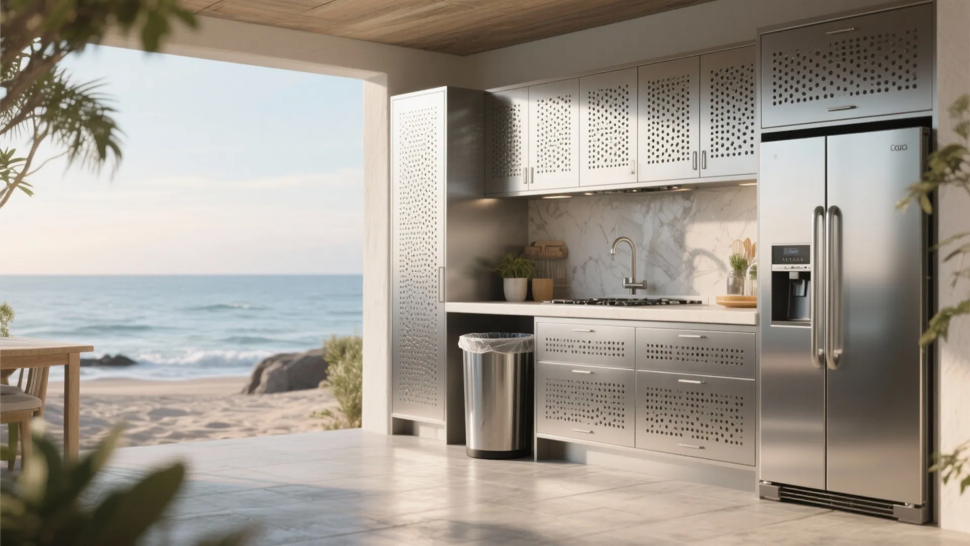 2. Perforated stainless doors for ventilation