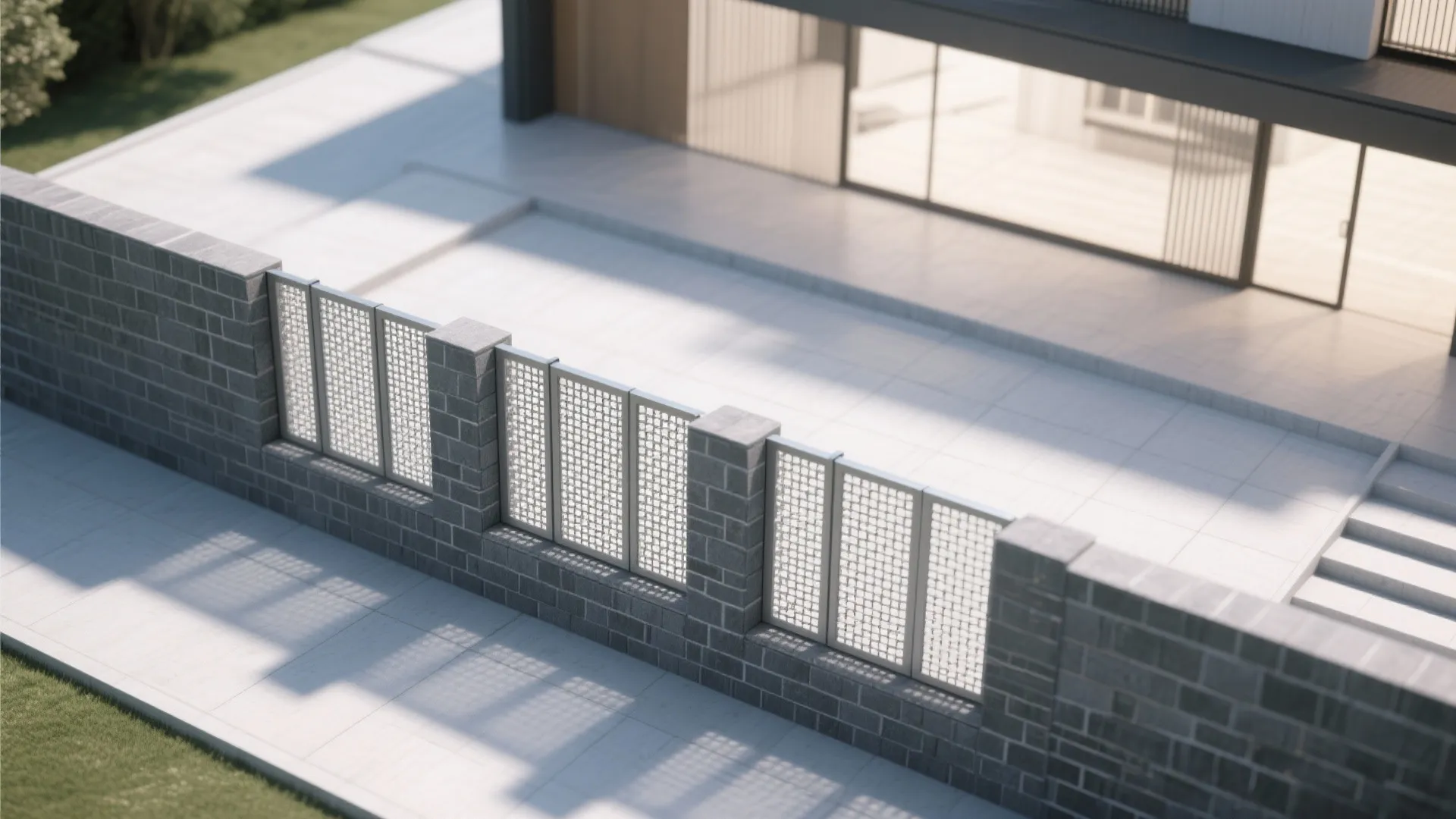 2) Perforated Metal Screens for Privacy and Airflow