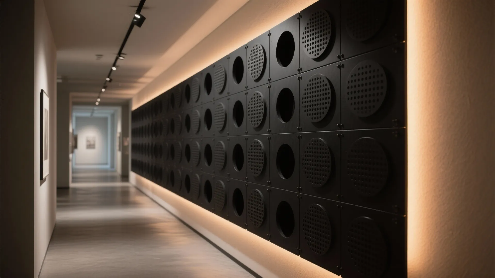 Perforated Metal Panels as a Feature Wall