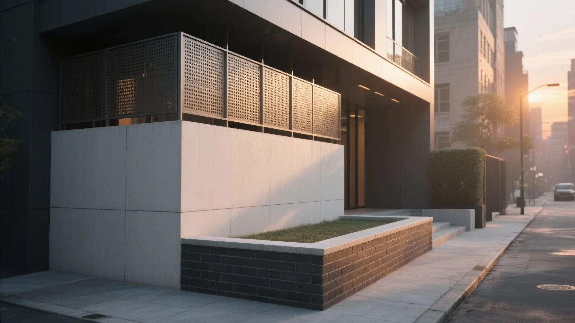 2) Perforated Metal Screens for Privacy and Airflow