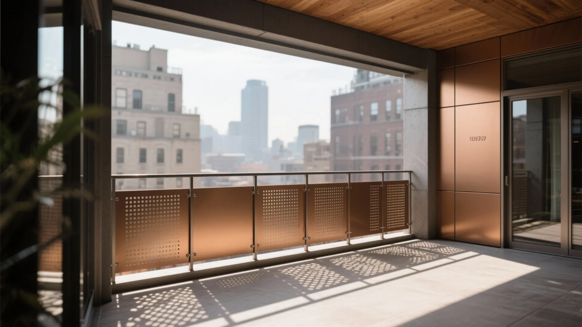 Perforated Metal Panels for Built-In Privacy