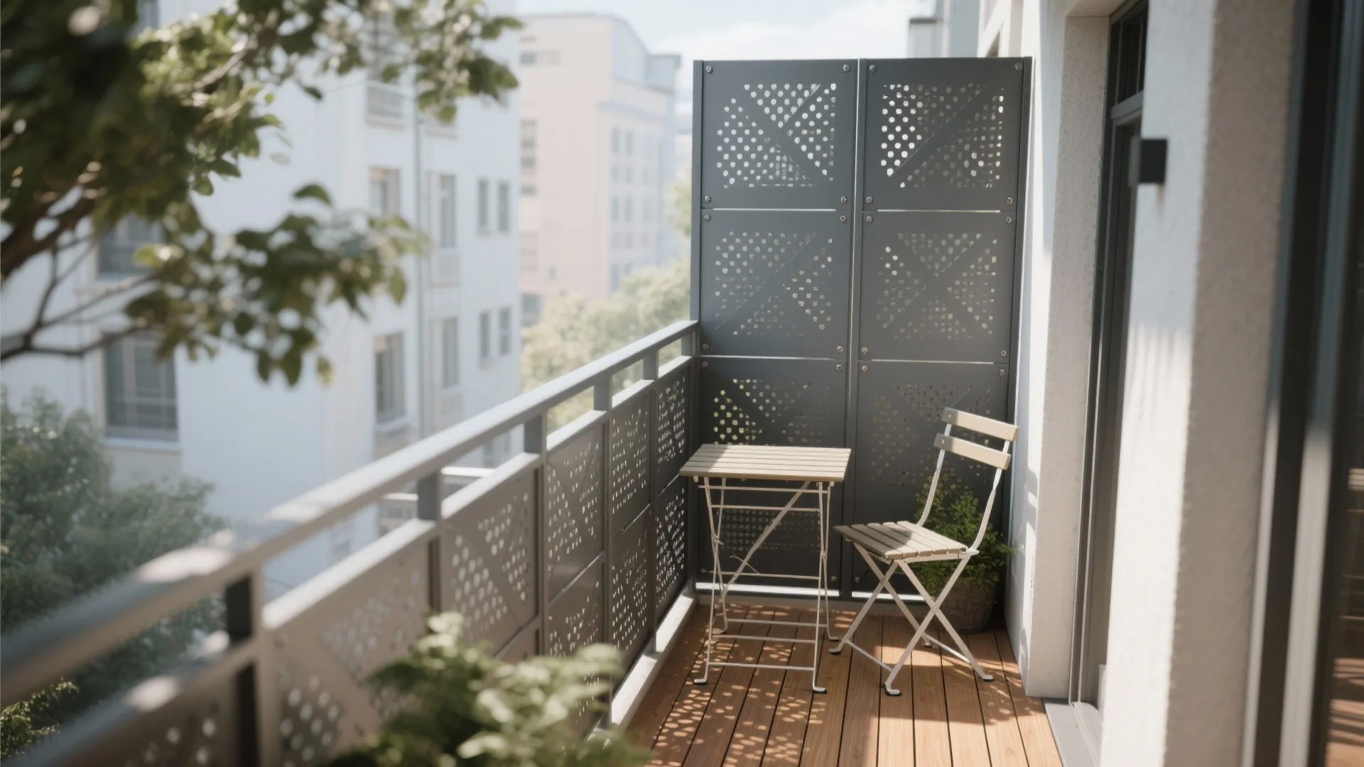 Perforated Metal Wraps for Airy Privacy