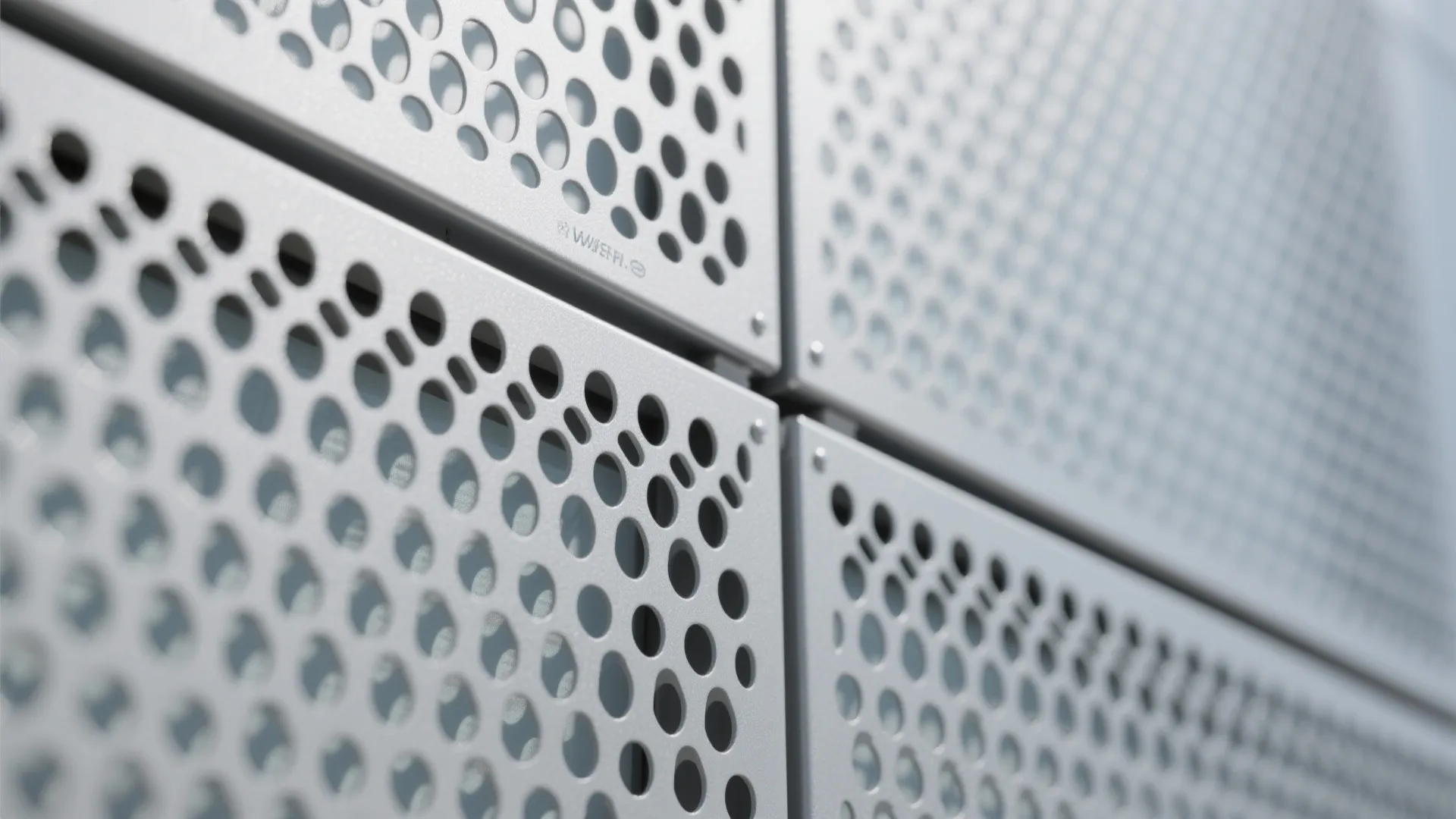 Perforated aluminium screen gate with privacy film