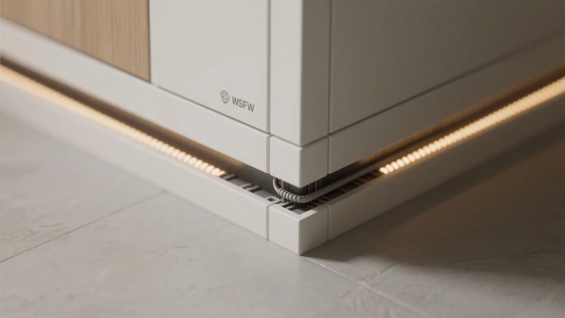 Perimeter fall ceiling with service access (rental-friendly)