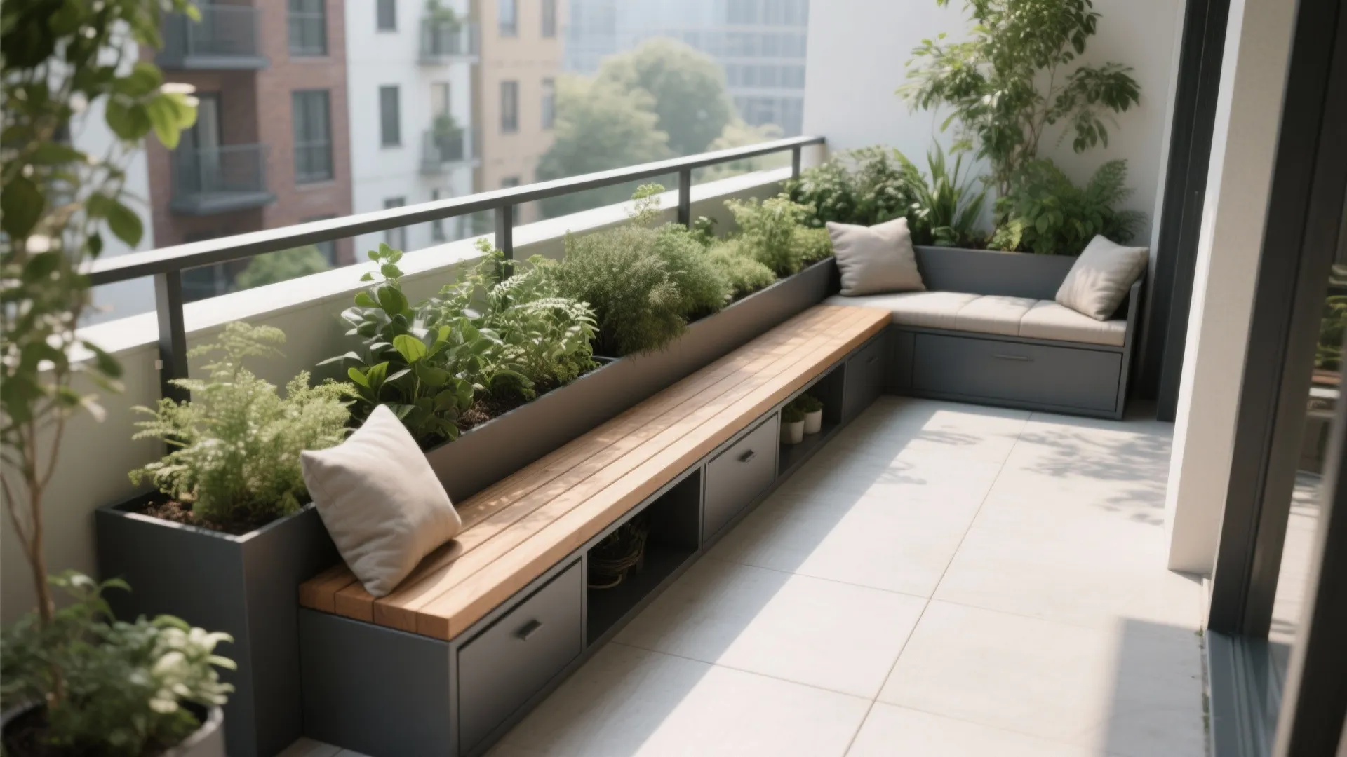 Perimeter Furniture That Doubles as a Barrier