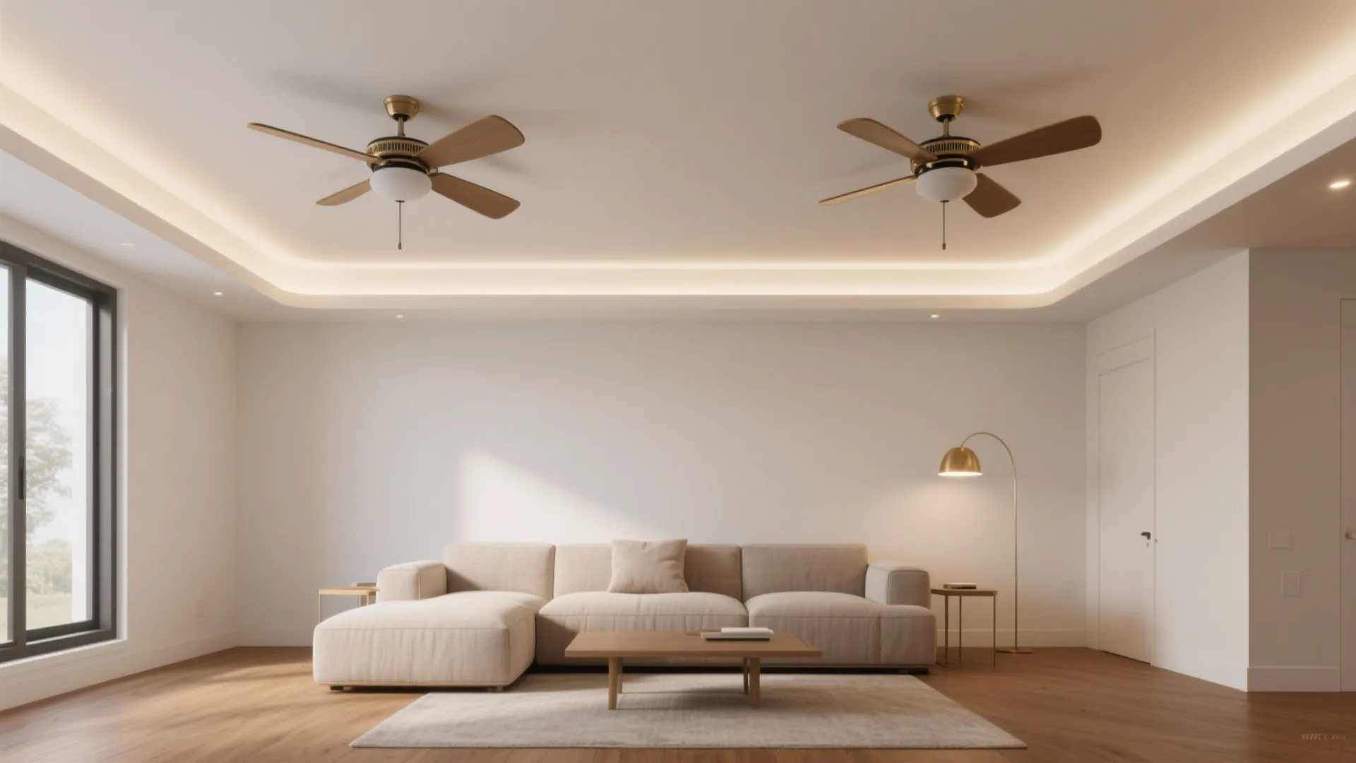 Floating perimeter cove keeps the middle clear