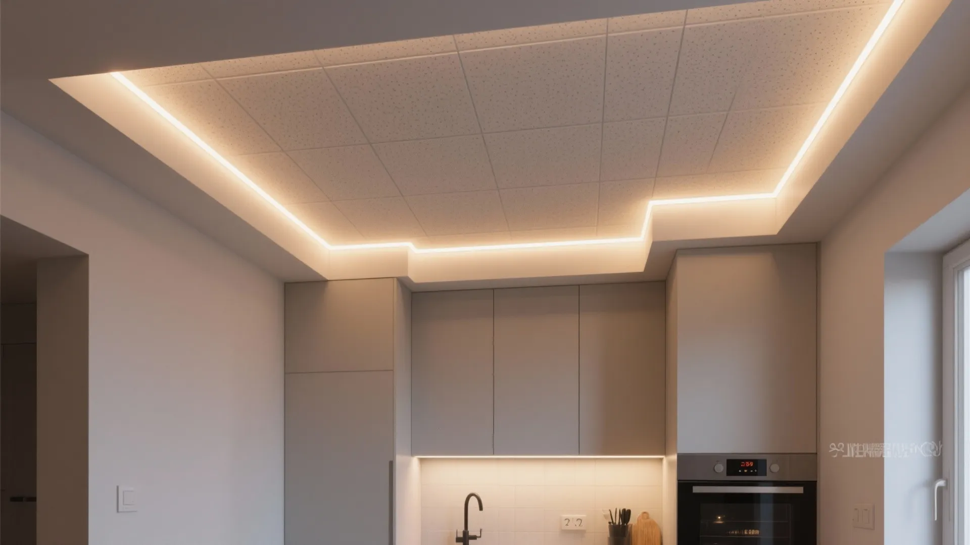 Coved or perimeter lighting to “float” the ceiling
