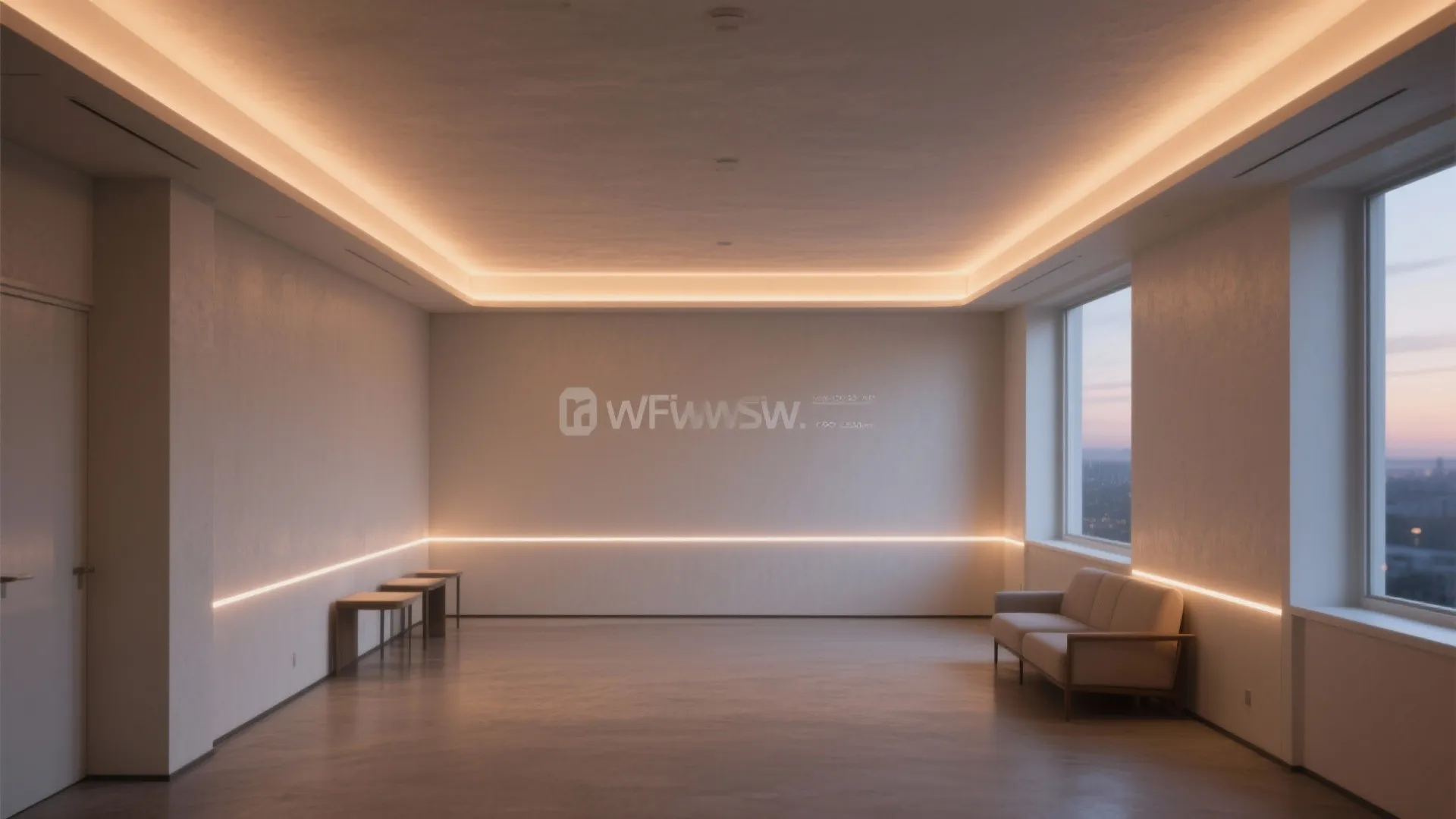 Minus-Line Perimeter POP with Warm Cove Lighting