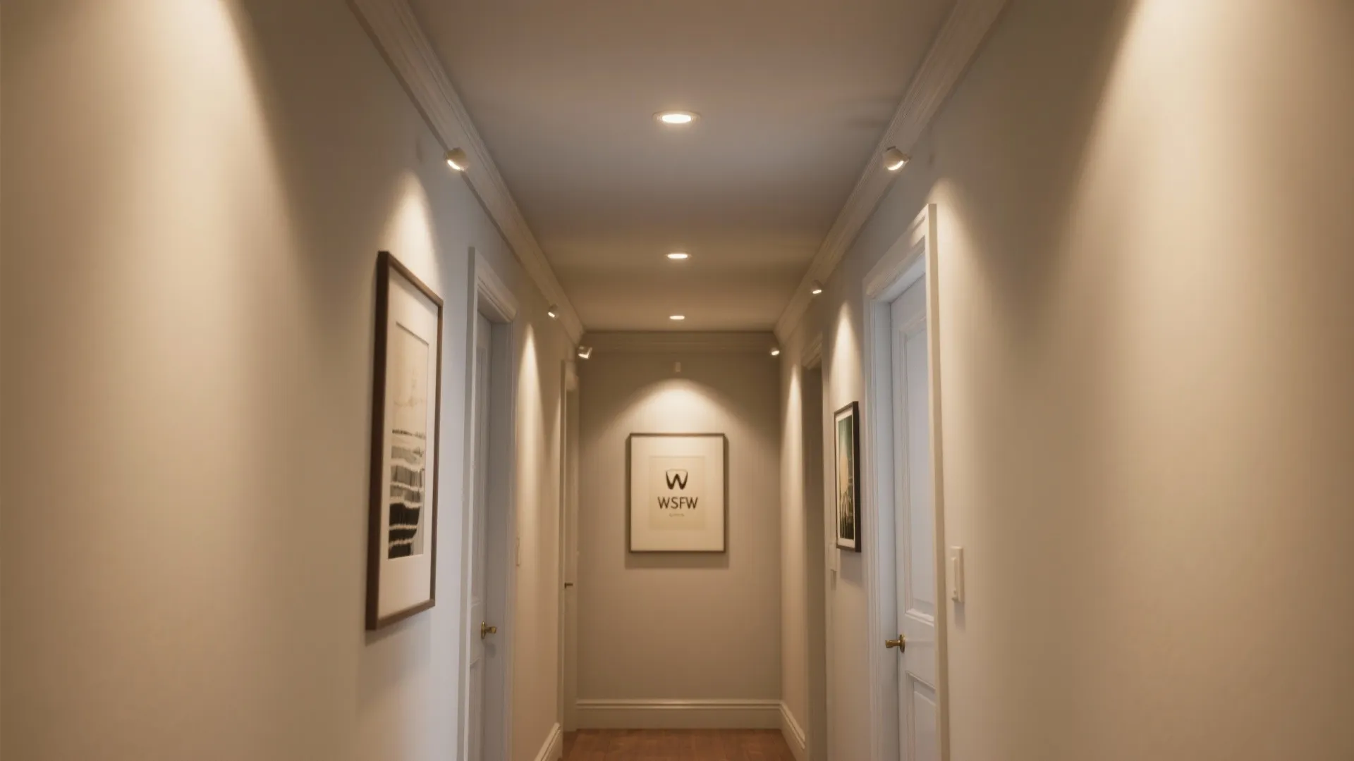 Painted Ceiling with Perimeter Micro-Downlights