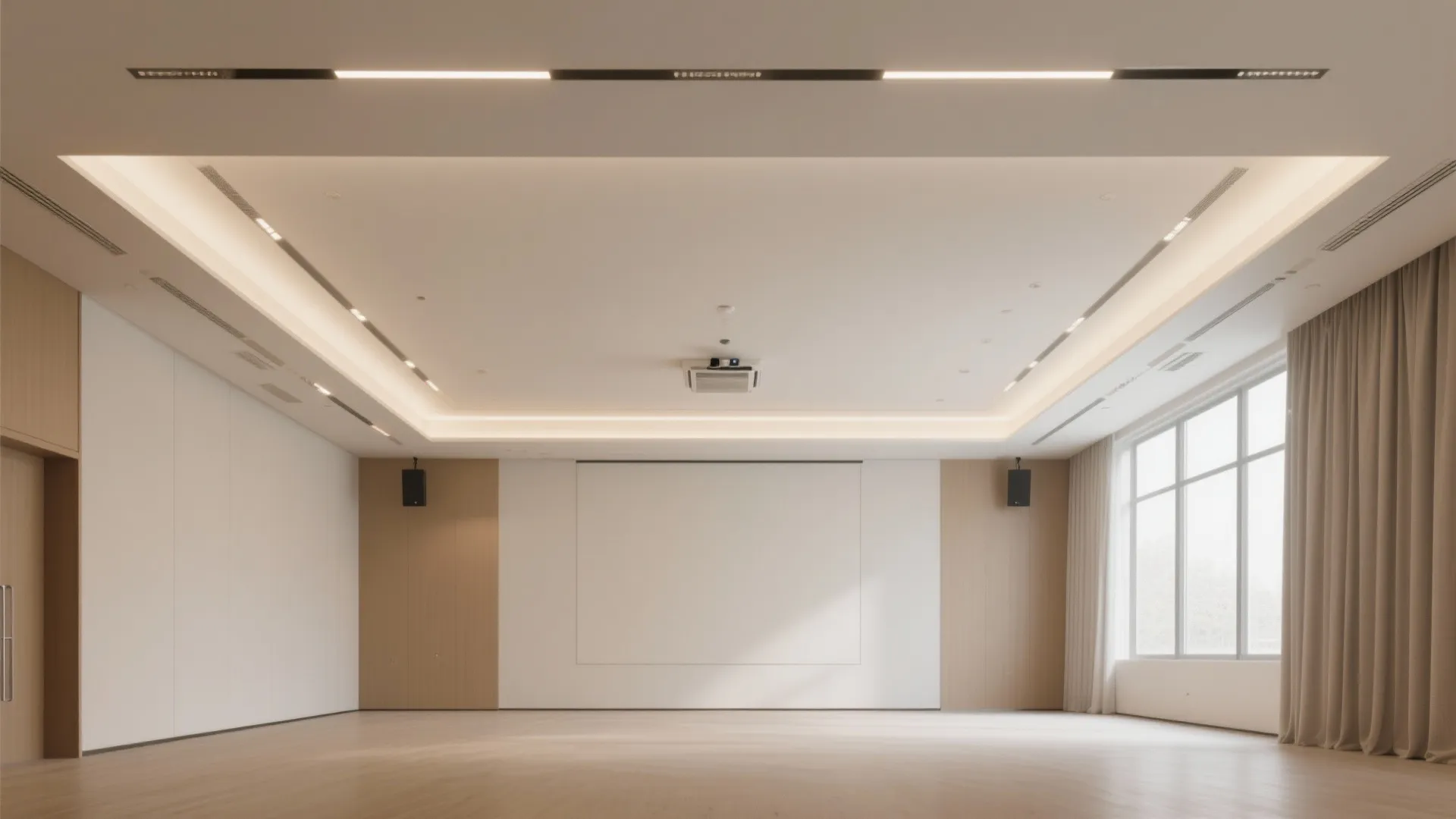 3) Perimeter Drop Ceiling with Built-In Services