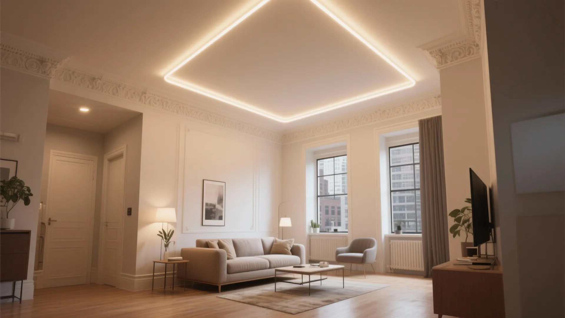 2. Perimeter Lighting to Open Up the Space