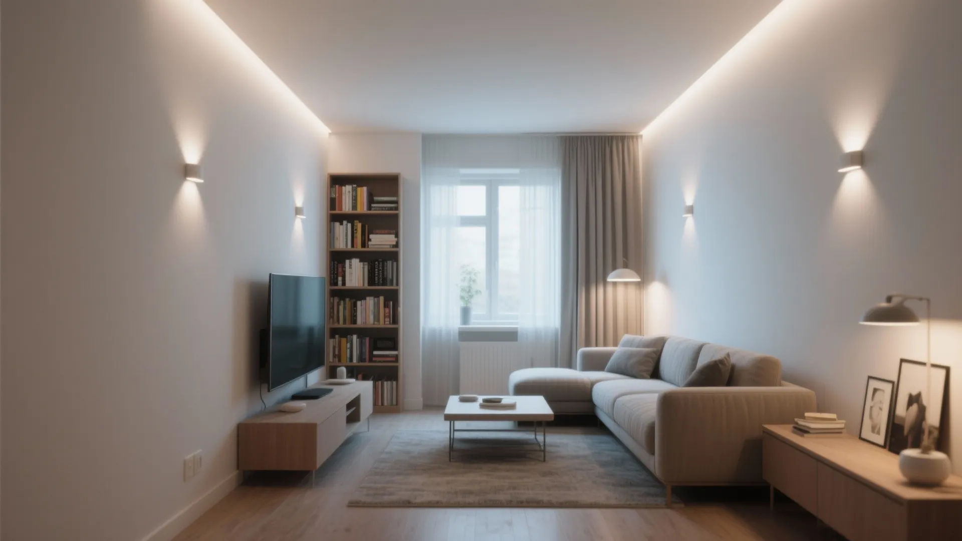 2. Perimeter lighting with recessed cans