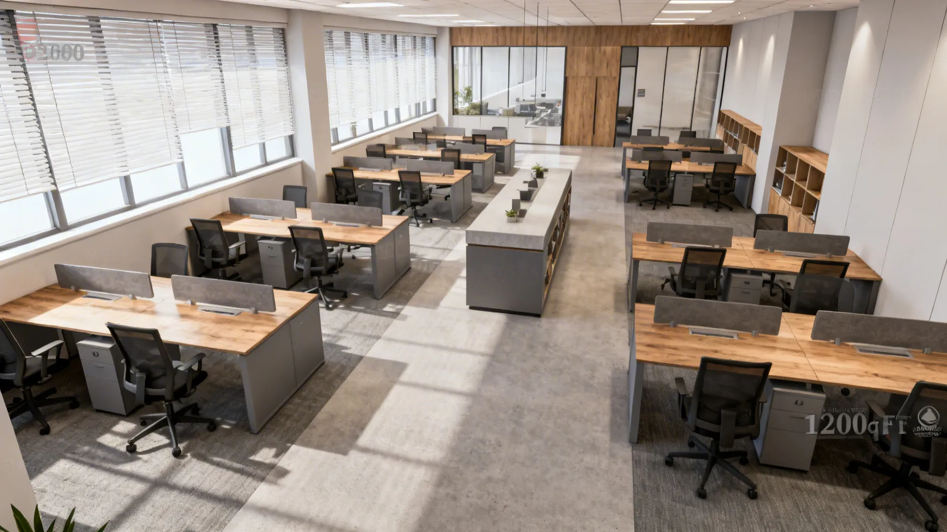 Perimeter workstations, collaborative core