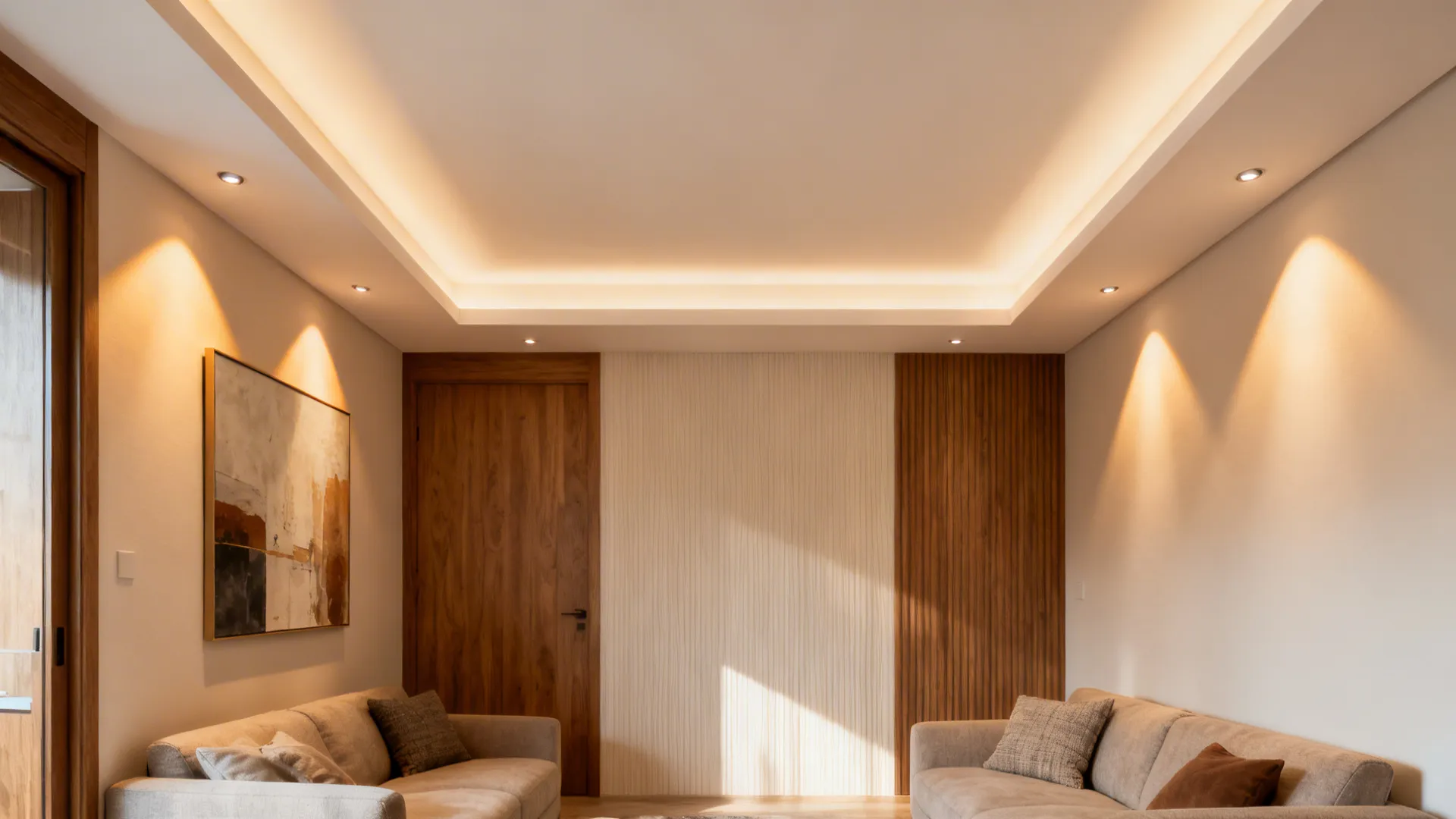 Perimeter tray with micro-downlights