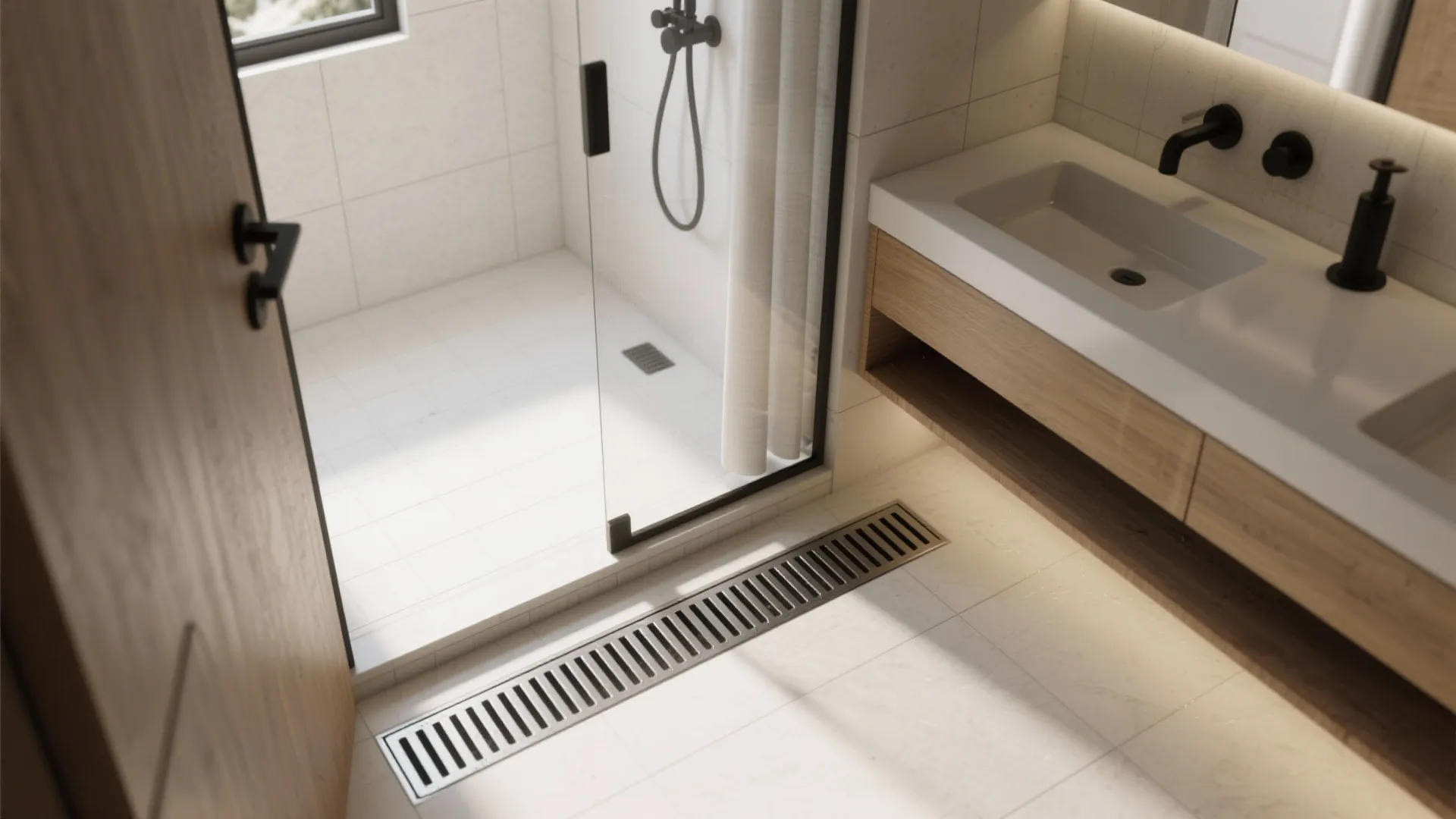 Perimeter trench drains to keep the dry zone dry