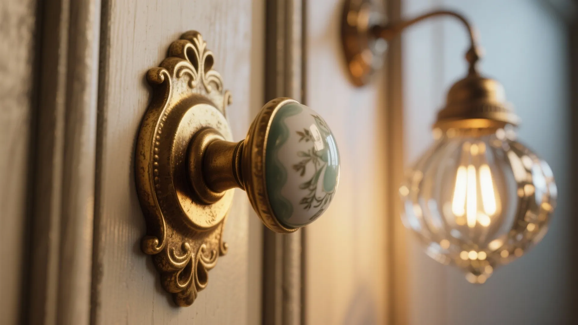 4. Add period lighting and hardware