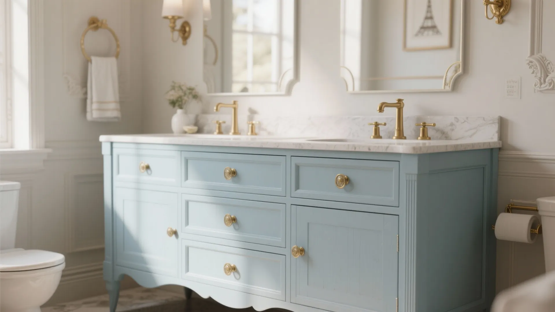 3. Statement Vanity in Periwinkle