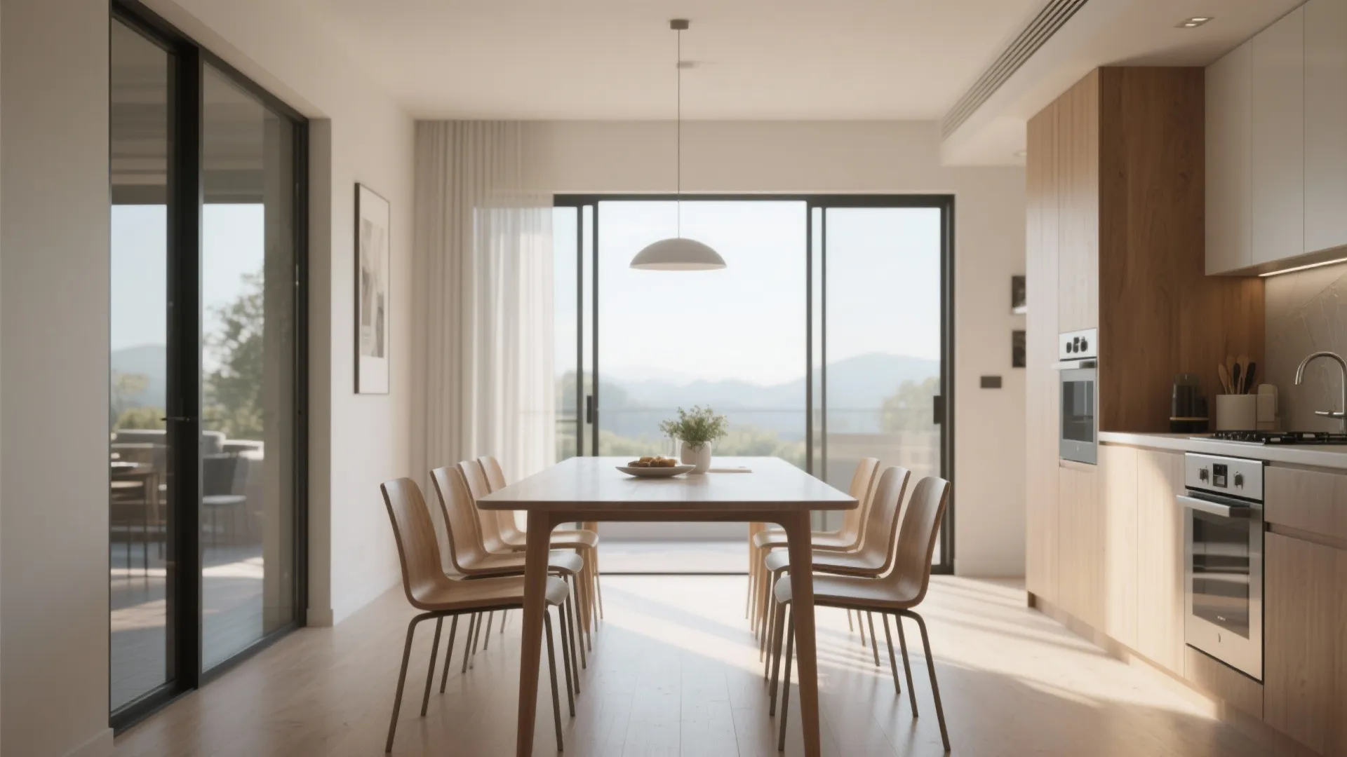 4. Place the table perpendicular to the doors