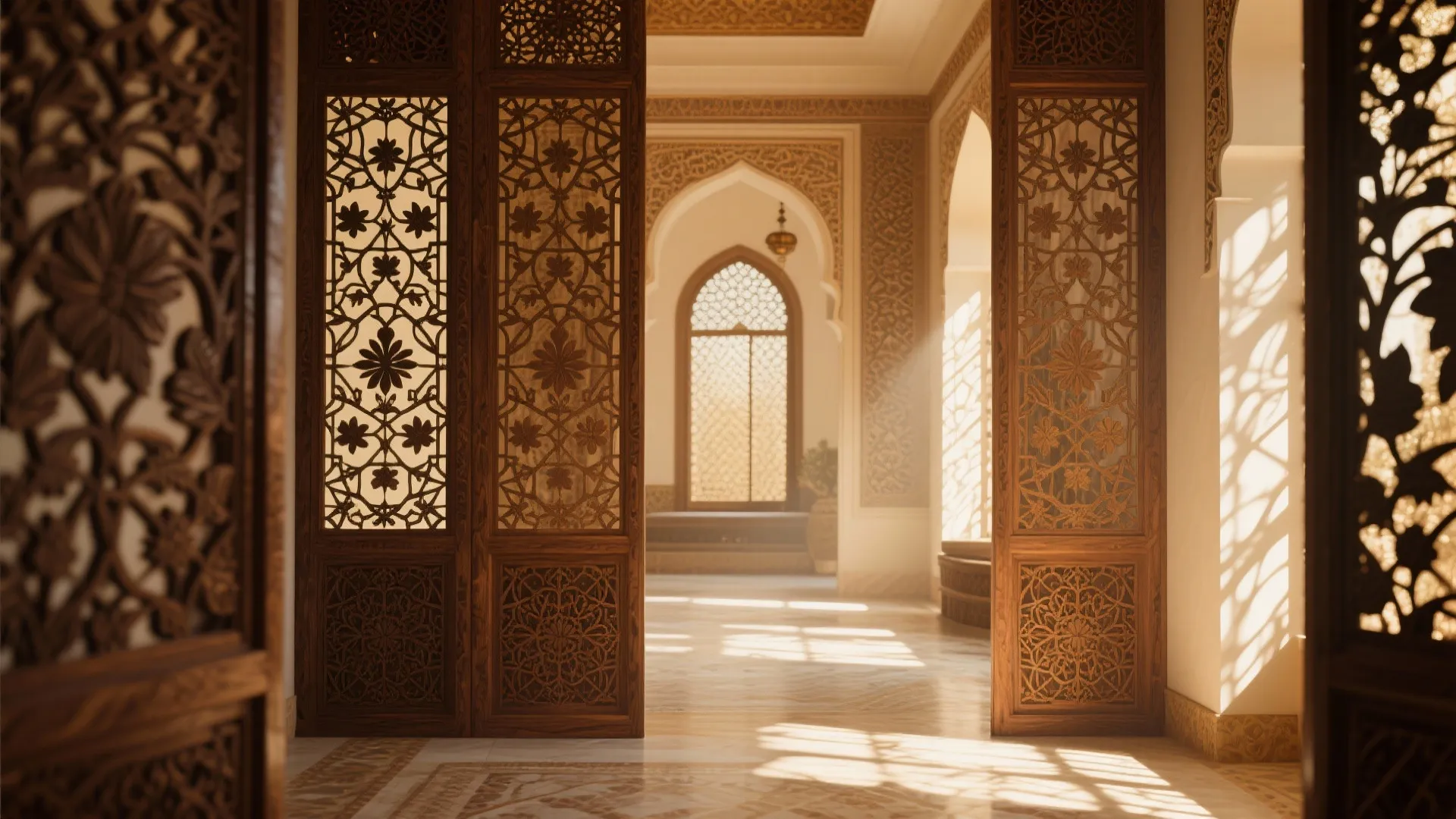 3. Intricate Wooden Screens