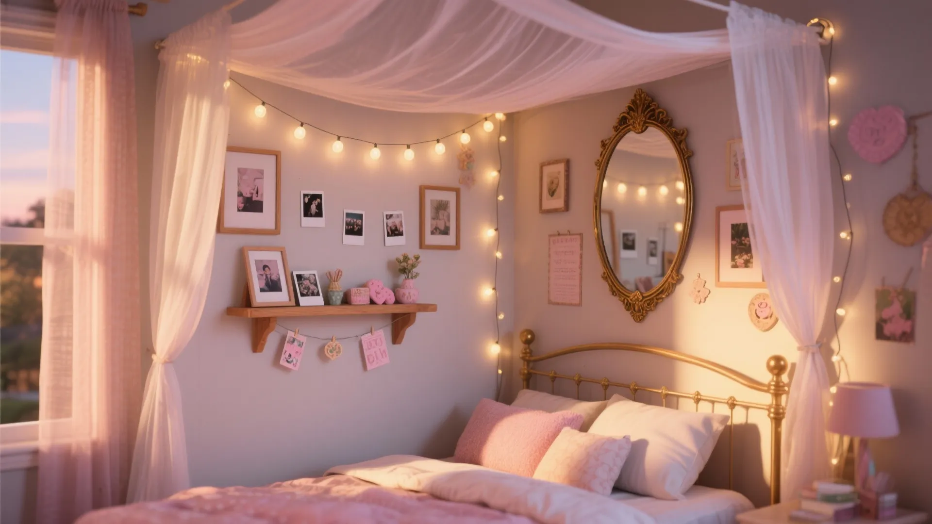 5. Personal touches: canopy, gallery, and DIY display